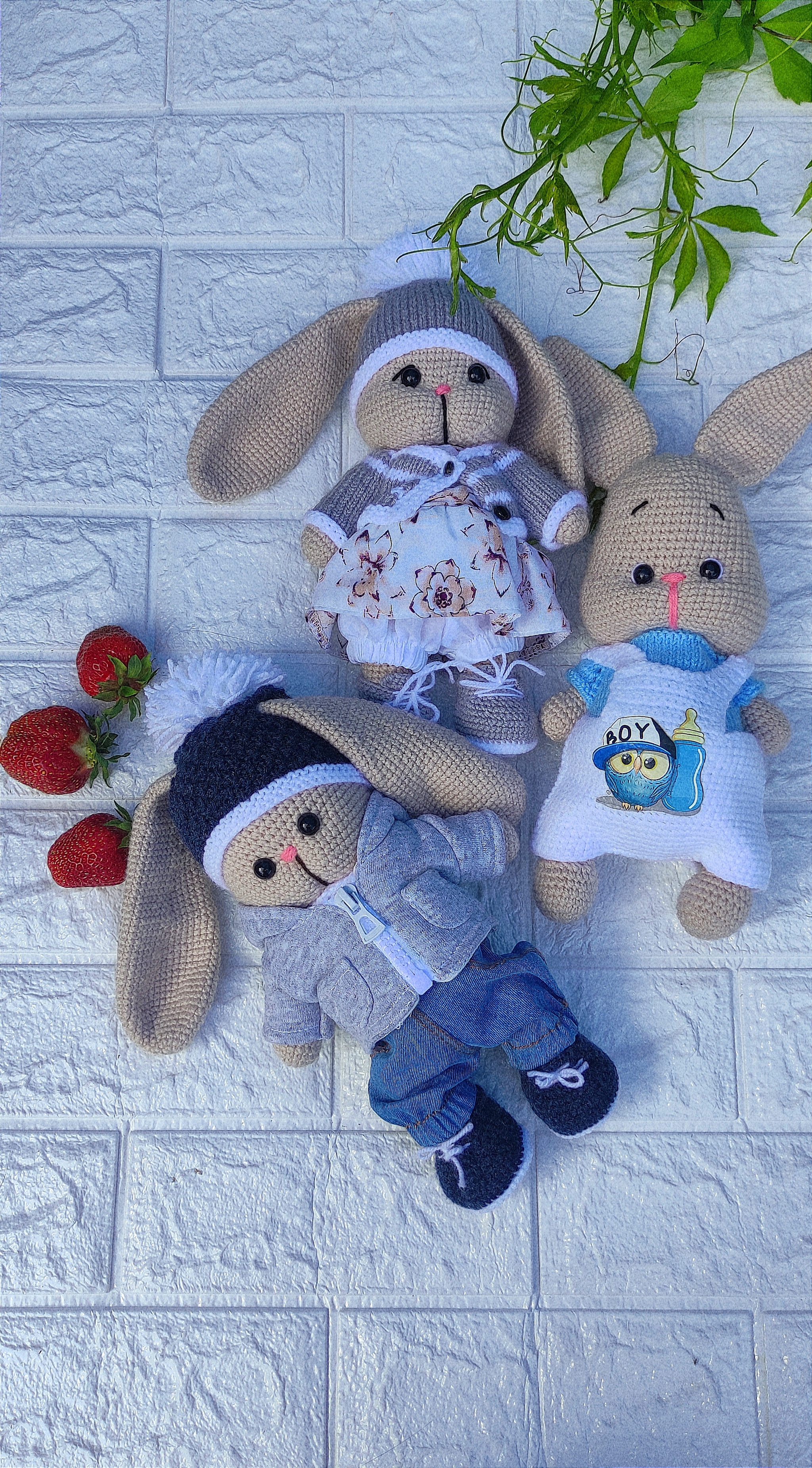 Hares - My, Presents, Needlework without process, Knitted toys, With your own hands, Amigurumi, Hare, Longpost