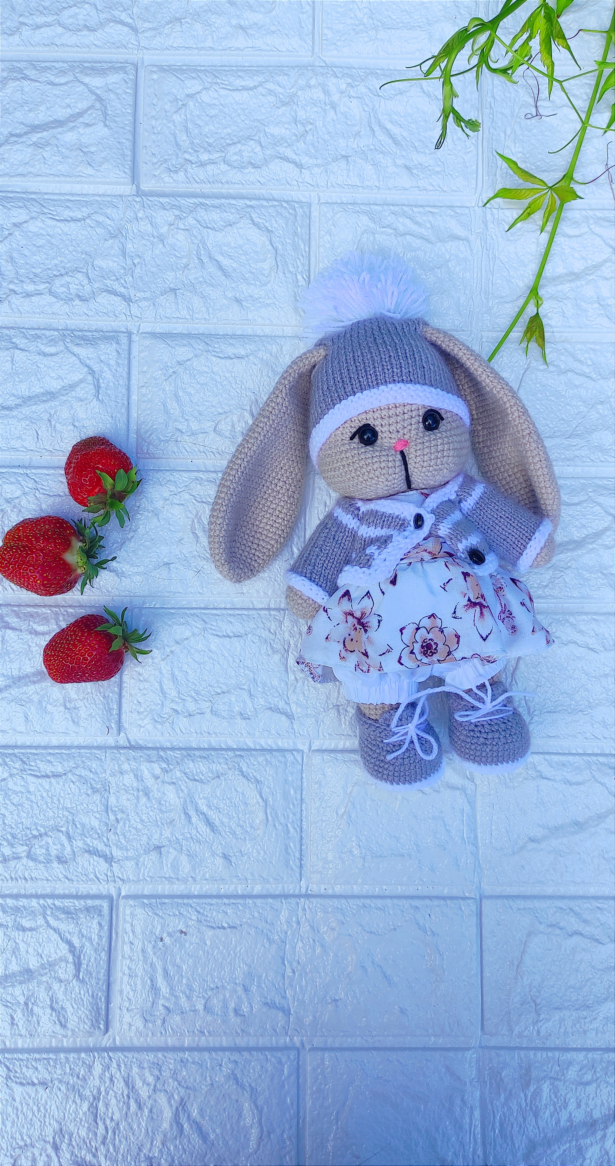 Hares - My, Presents, Needlework without process, Knitted toys, With your own hands, Amigurumi, Hare, Longpost