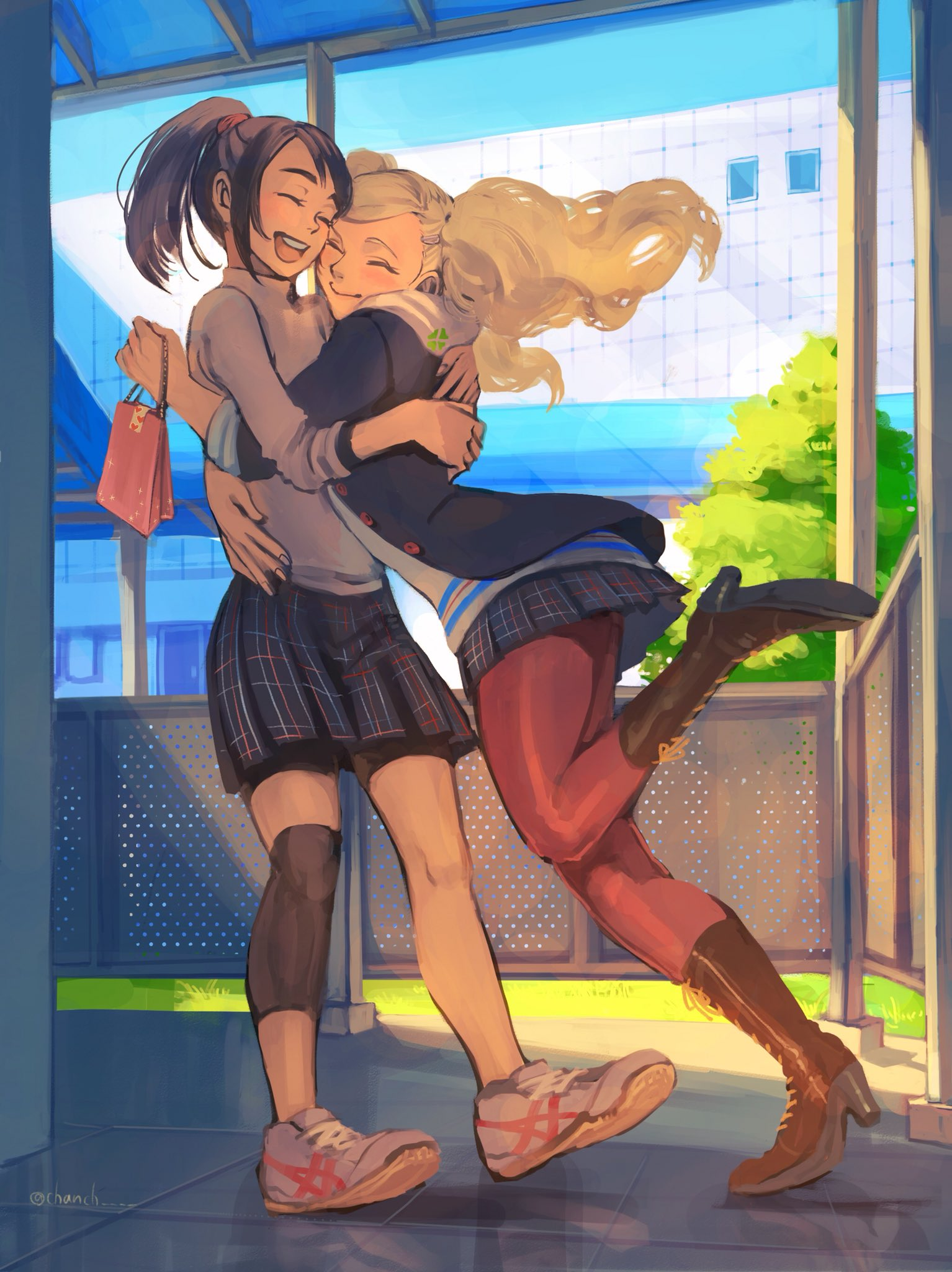 Ann and Shiho - Anime art, Anime, Games, Persona, Persona 5, Ann takamaki