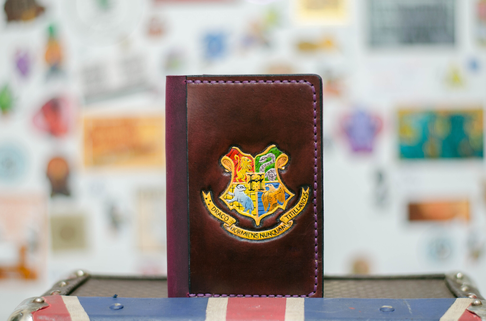 Harry Potter passport cover!) - My, Handmade, Needlework without process, Leather products, Workshop, With your own hands, Harry Potter, Accessories, Customization, Longpost