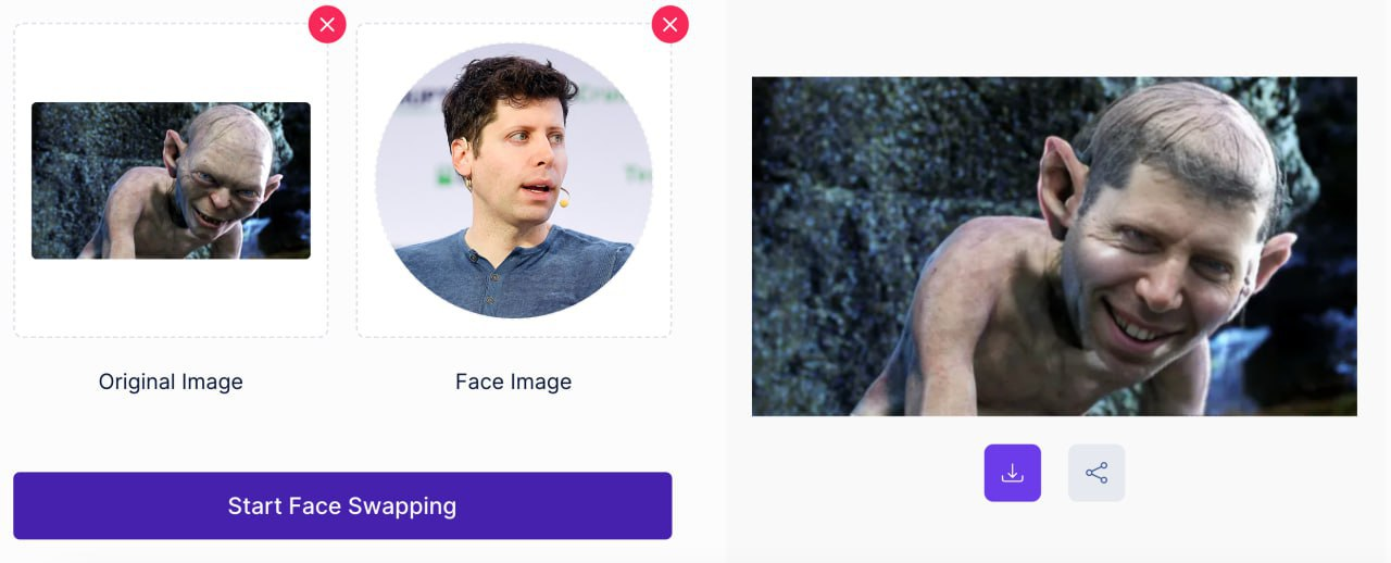 Нейросеть сделает фейссвап двух любых фотографий - Бесплатно, Халява, Сервис, Нейронные сети, Подписки, Доступ, Инновации, Искусственный интеллект, Telegram (ссылка), Длиннопост, Мемы, Юмор, Фотография, Обработка