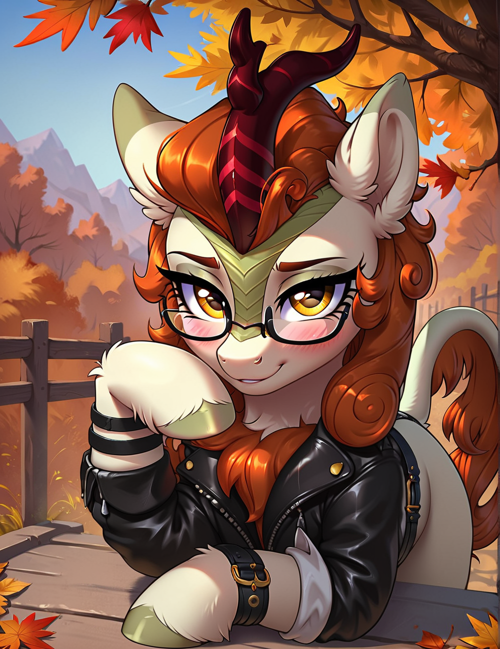 Autumn - My, Neural network art, My little pony, Autumn blaze, PonyArt, MLP Kirin