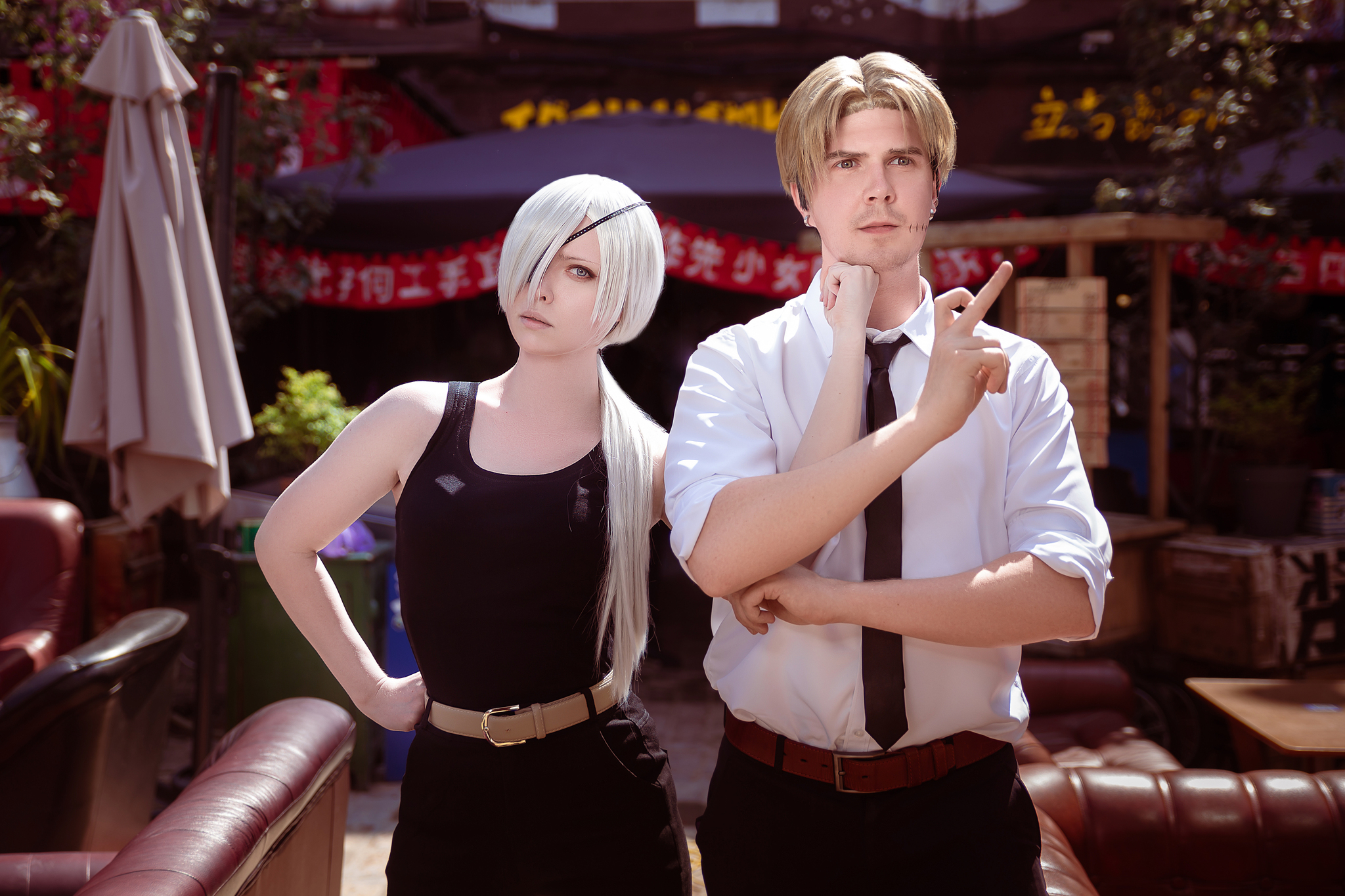 Quanxi & Kishibe cosplay - My, Quanxi, Kishibe, Chainsaw man, Cosplay, Cosplayers, Pair, Longpost, The photo