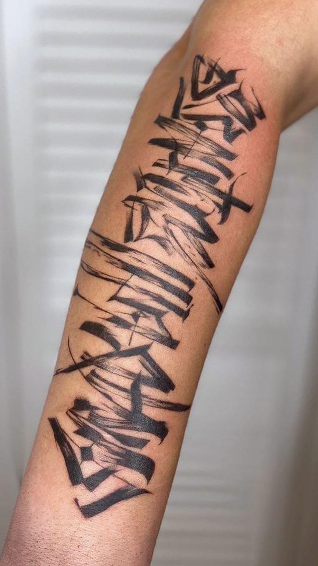 Another case with a tattoo based on my sketch - Calligraphy, Calligraffiti (style), Tattoo, Tattoo sketch, Video, Video VK, Longpost