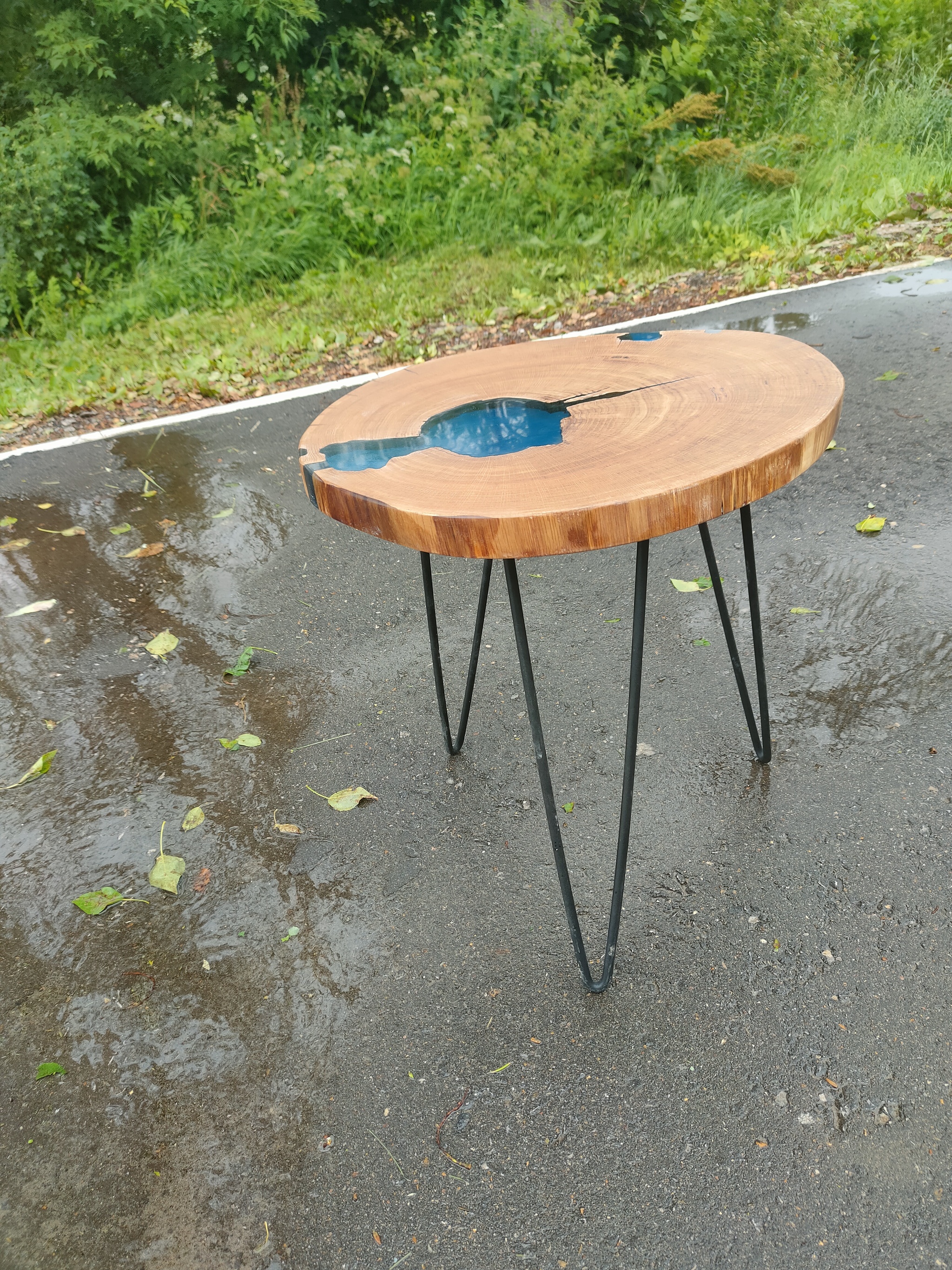 Attempt number two, three) - My, Handmade, Woodworking, Tree, Epoxy resin, Table, Hobby, Wood products, Wood carving, Furniture, Longpost, Needlework with process