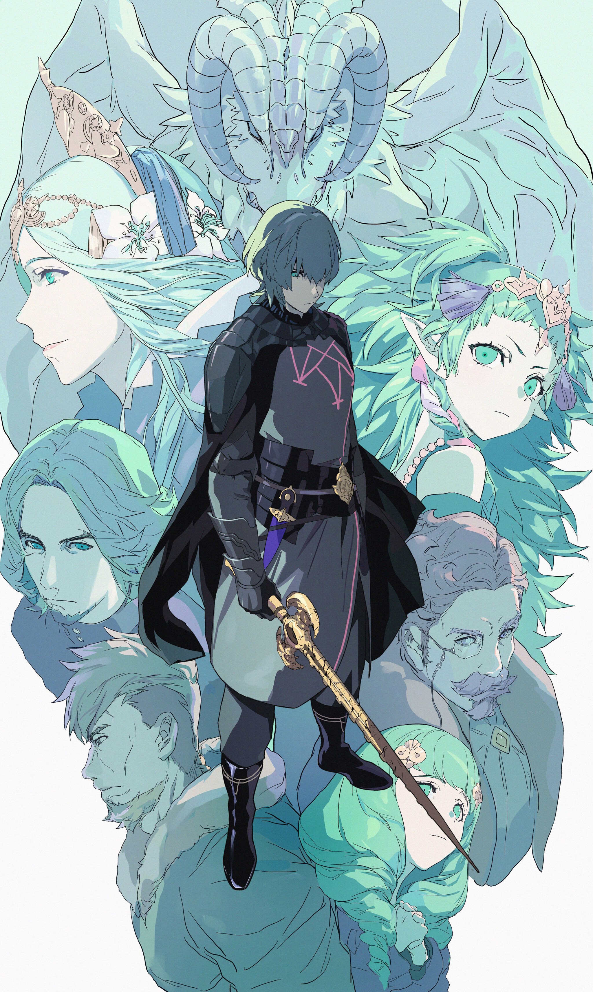 Fire emblem - Fire Emblem, Аниме, Anime Art, Pixiv, Byleth, Sothis, Rhea