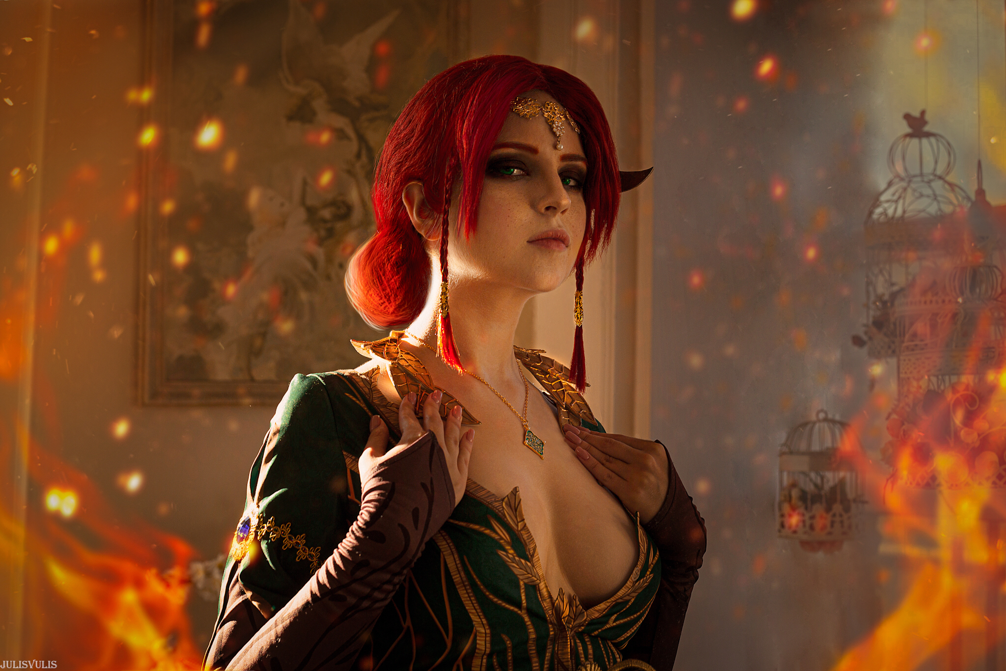 Cosplay of Triss Merigold - My, Witcher, The Witcher 3: Wild Hunt, Triss Merigold, Cosplay, The photo, Girls, Longpost