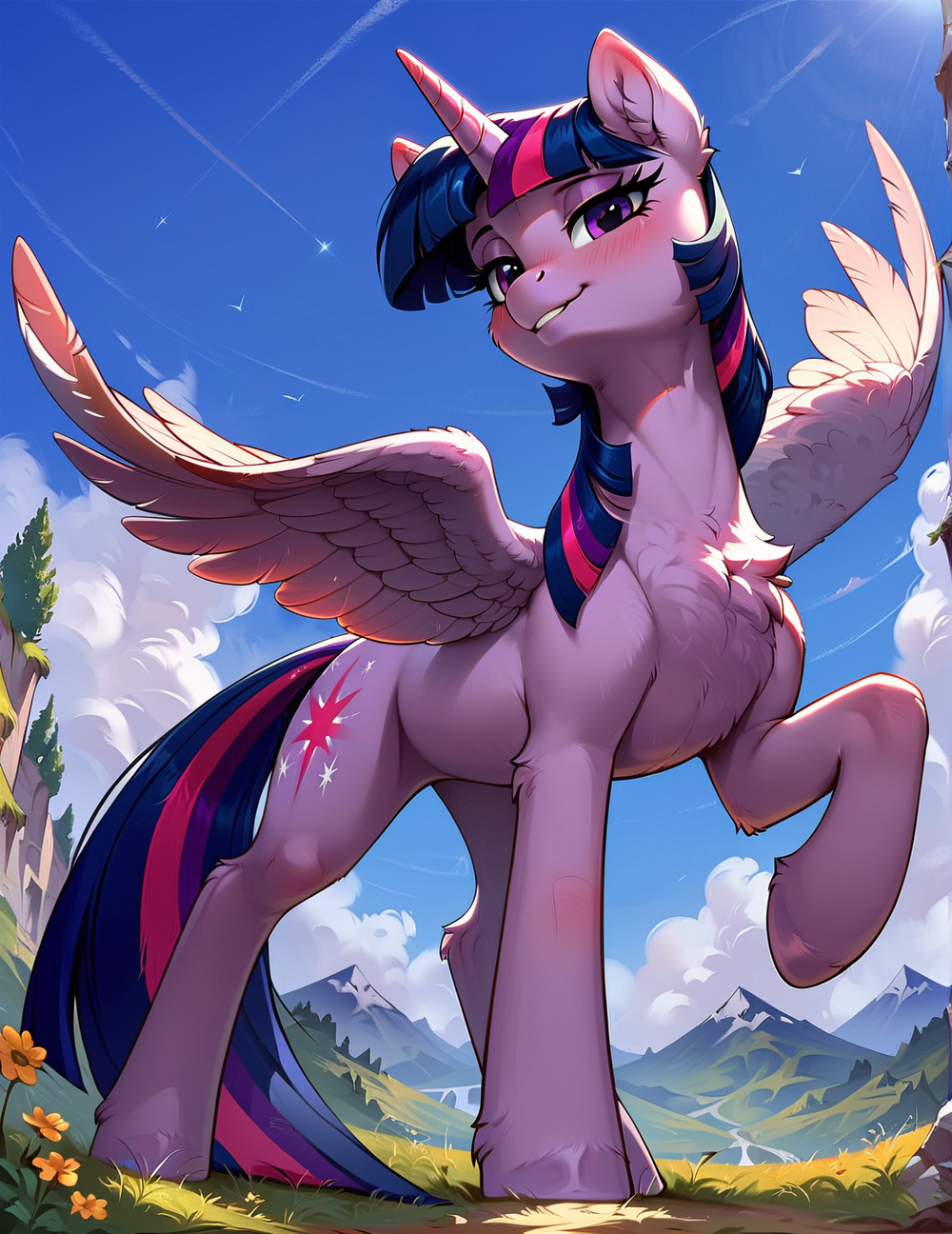 Tvaechka - My, Neural network art, My little pony, Twilight sparkle, PonyArt