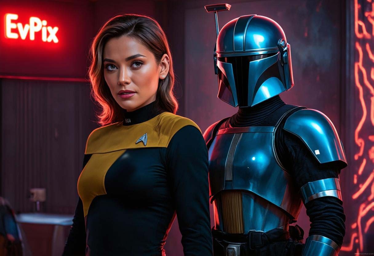 Starfleet and the Mandalorians - alternative history, Star Trek: Discovery, Starfleet, Star Wars, Star trek, Starship, Humor, Dystopia, Irony, Star Trek: Original, Aliens, Sarcasm, Mandalorian, Boba Fett, Spaceship, Space fiction, Fantasy, Serials, Longpost