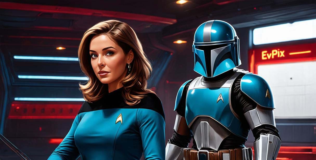 Starfleet and the Mandalorians - alternative history, Star Trek: Discovery, Starfleet, Star Wars, Star trek, Starship, Humor, Dystopia, Irony, Star Trek: Original, Aliens, Sarcasm, Mandalorian, Boba Fett, Spaceship, Space fiction, Fantasy, Serials, Longpost