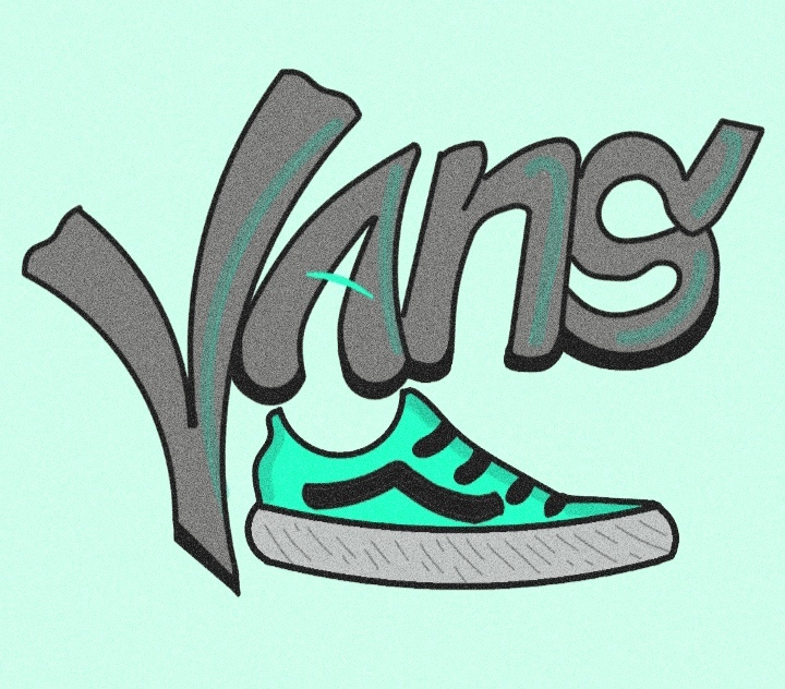 Конечный результат моей версии лога Vans. Прошу к критике) - Моё, Искусство, Рисунок