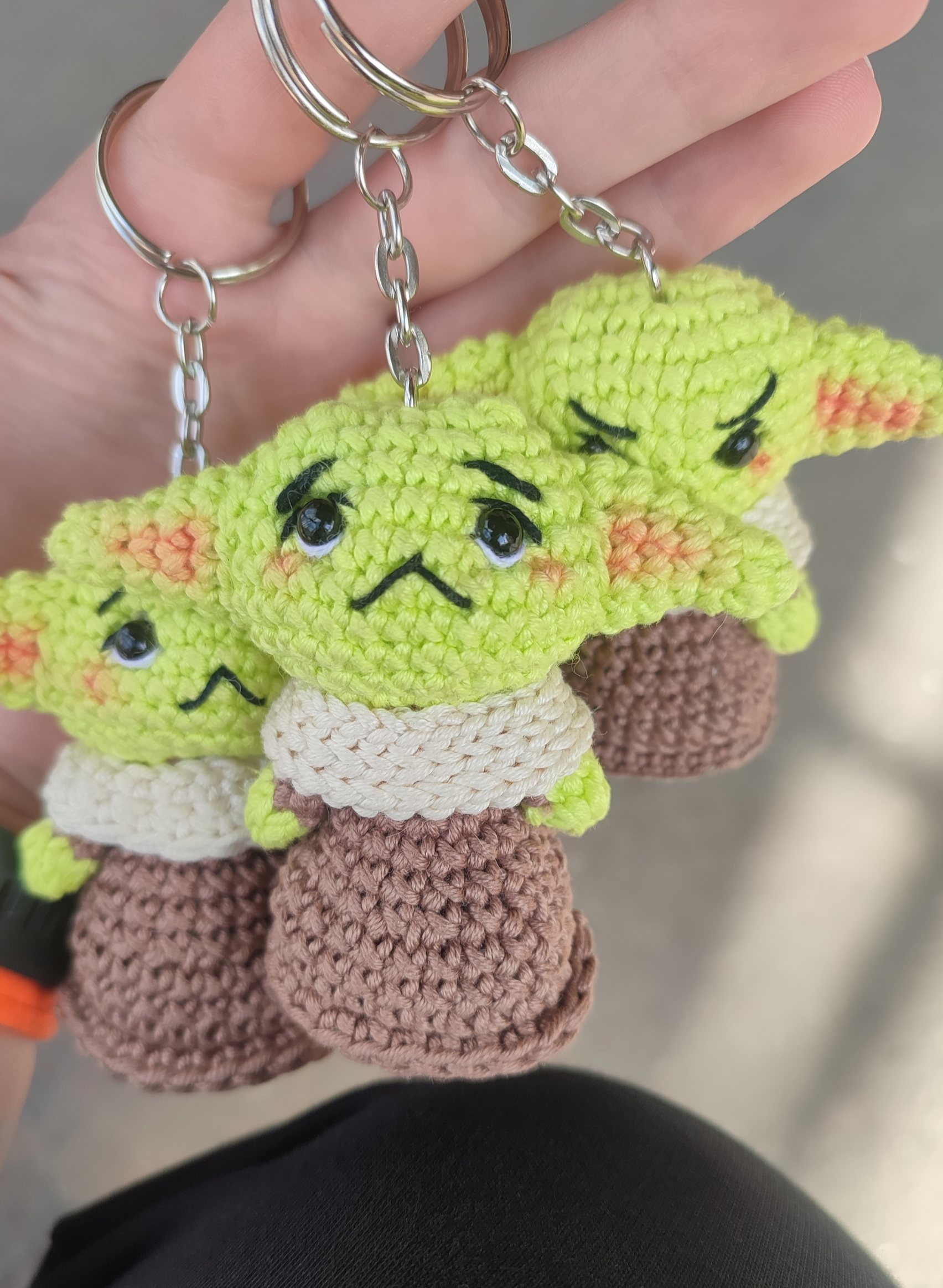 Grogu :) - Friday tag is mine, Crochet, Knitting, Amigurumi, Keychain, Needlework without process