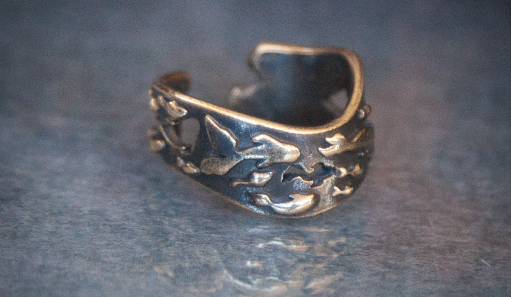 Friday's mine. Ring of a school of fish in blackened brass - My, Friday tag is mine, Handmade, Ring, Decoration, Needlework without process, Longpost