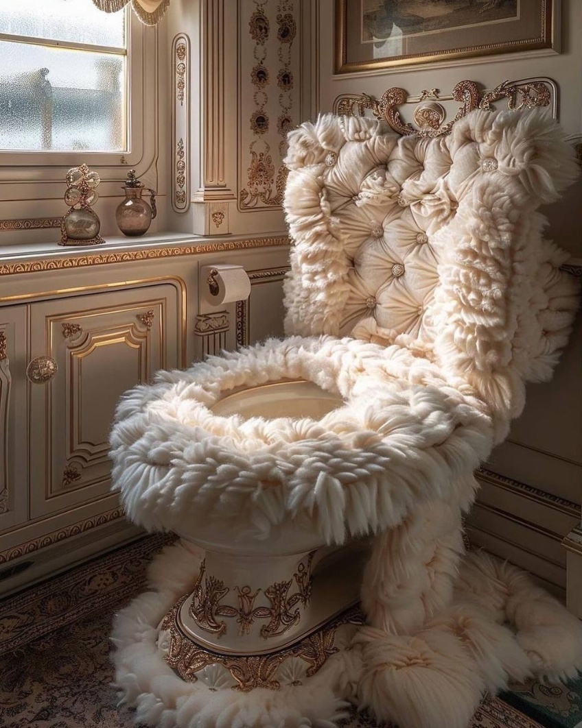 Is this a toilet for kings? - Humor, The photo, Toilet, King, Throne, Neural network art