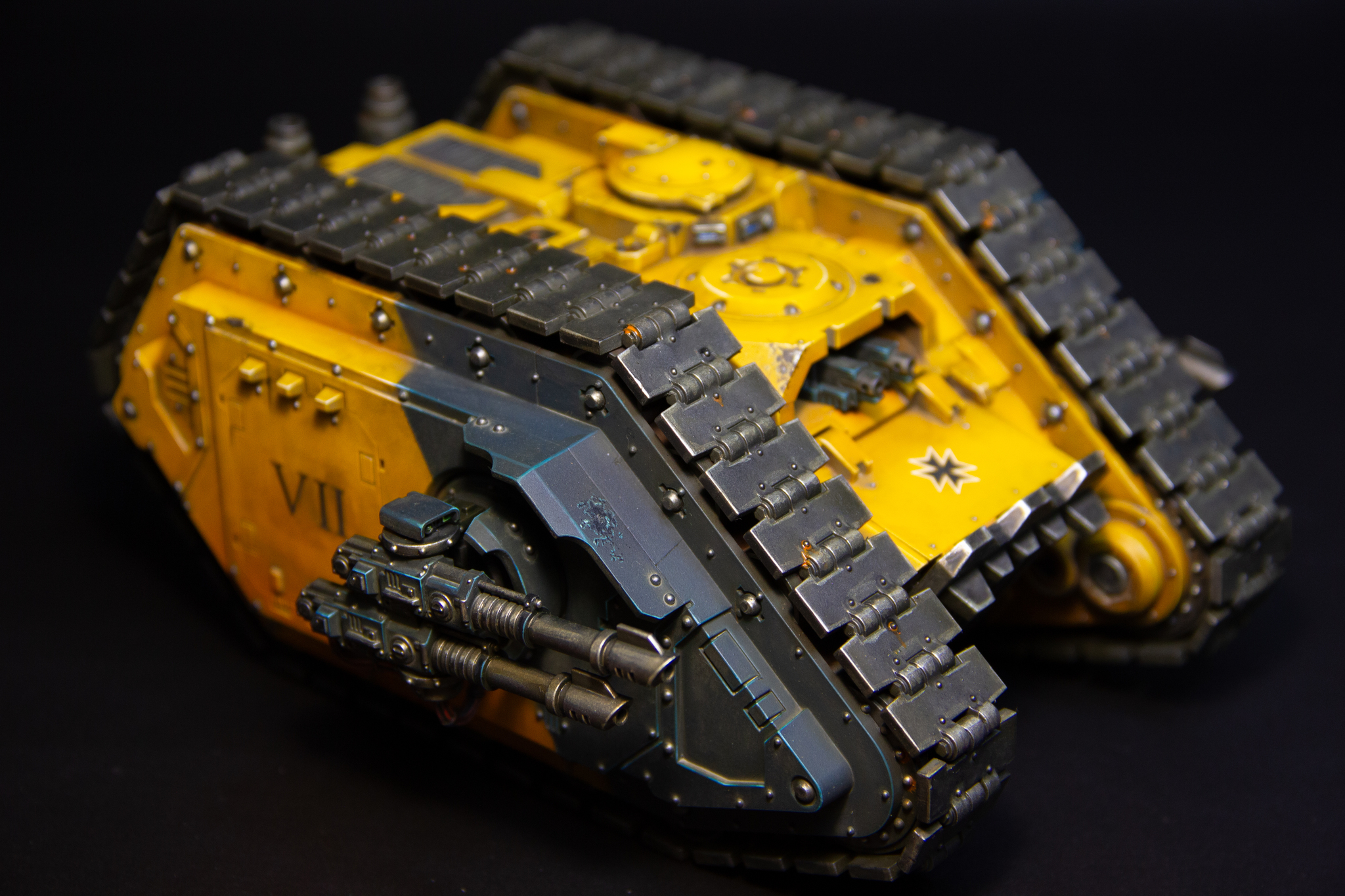 Land Raider Proteus - My, Needlework without process, Warhammer, Painting miniatures, Warhammer 40k, Adeptus Astartes, Wh miniatures, Imperial fists, Horus heresy, Warhammer 30k, Longpost