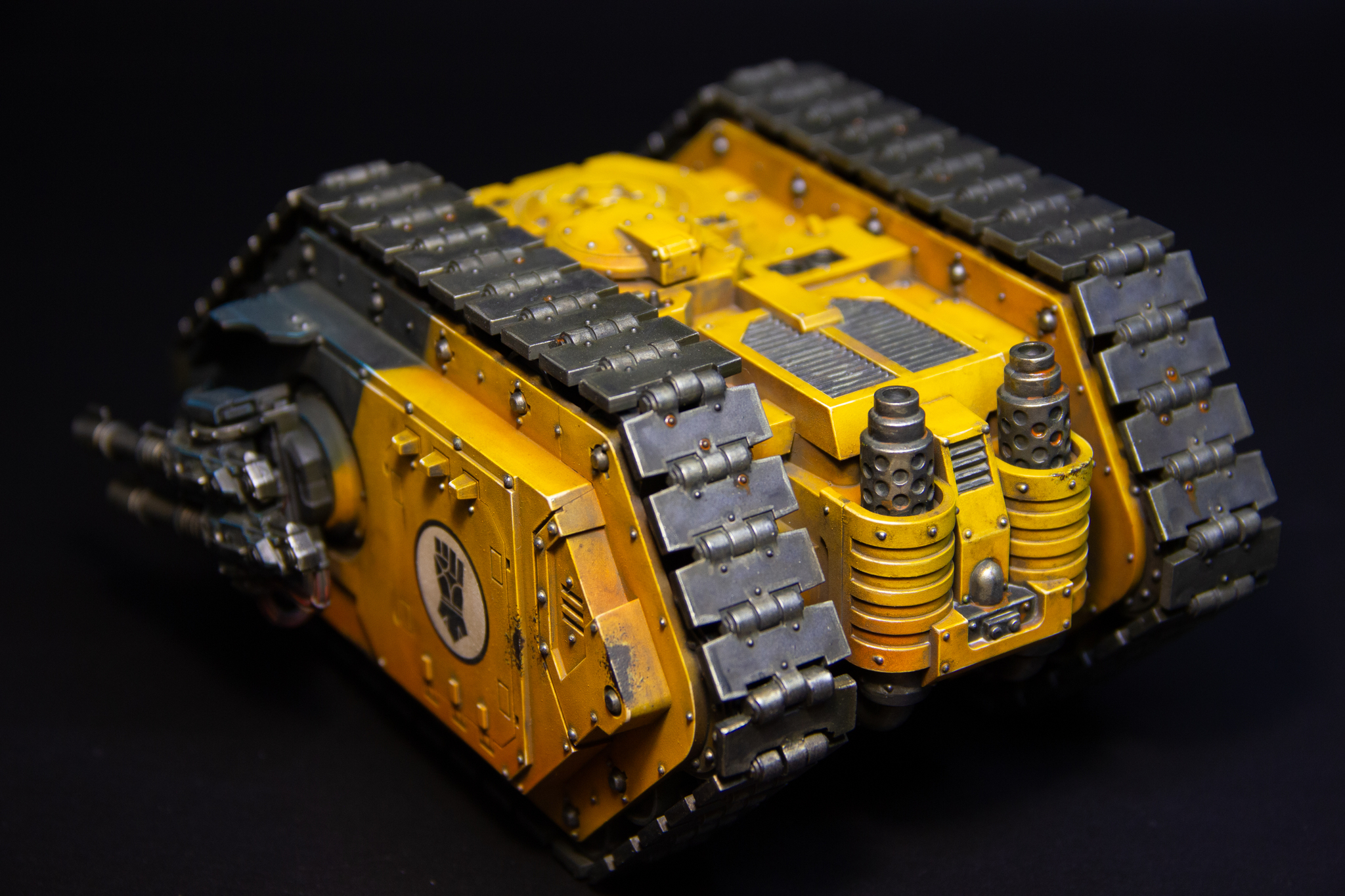 Land Raider Proteus - My, Needlework without process, Warhammer, Painting miniatures, Warhammer 40k, Adeptus Astartes, Wh miniatures, Imperial fists, Horus heresy, Warhammer 30k, Longpost