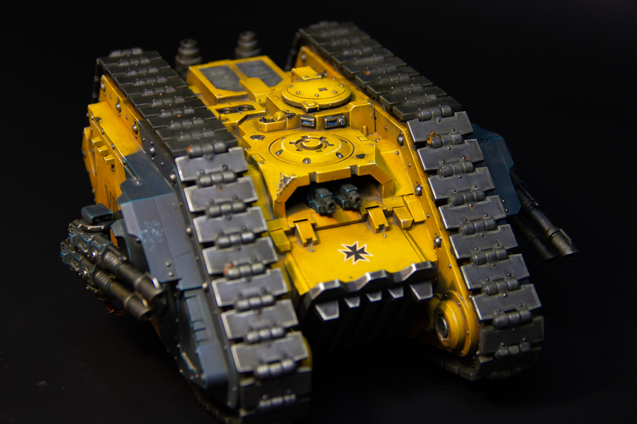 Land Raider Proteus - My, Needlework without process, Warhammer, Painting miniatures, Warhammer 40k, Adeptus Astartes, Wh miniatures, Imperial fists, Horus heresy, Warhammer 30k, Longpost