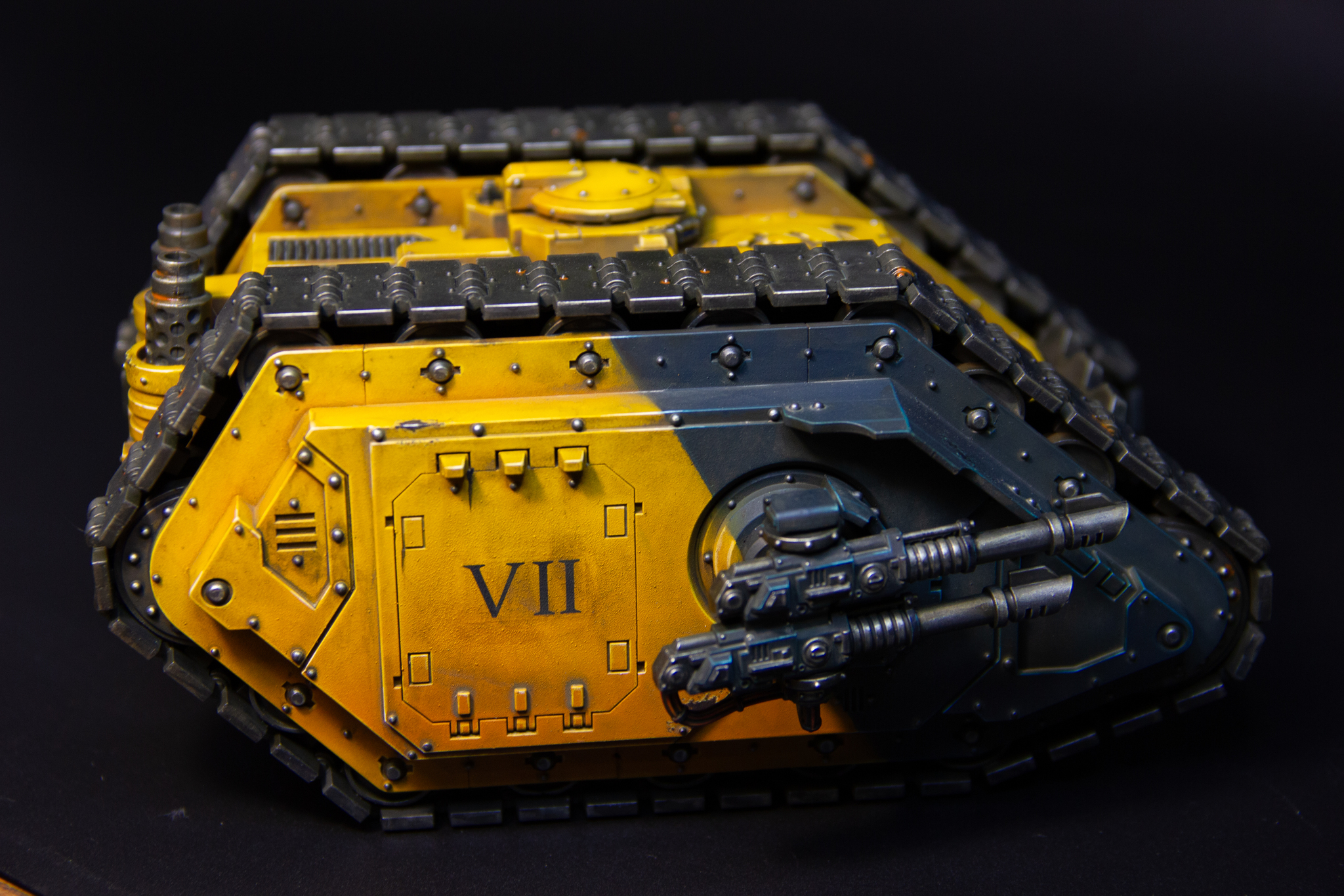 Land Raider Proteus - My, Needlework without process, Warhammer, Painting miniatures, Warhammer 40k, Adeptus Astartes, Wh miniatures, Imperial fists, Horus heresy, Warhammer 30k, Longpost