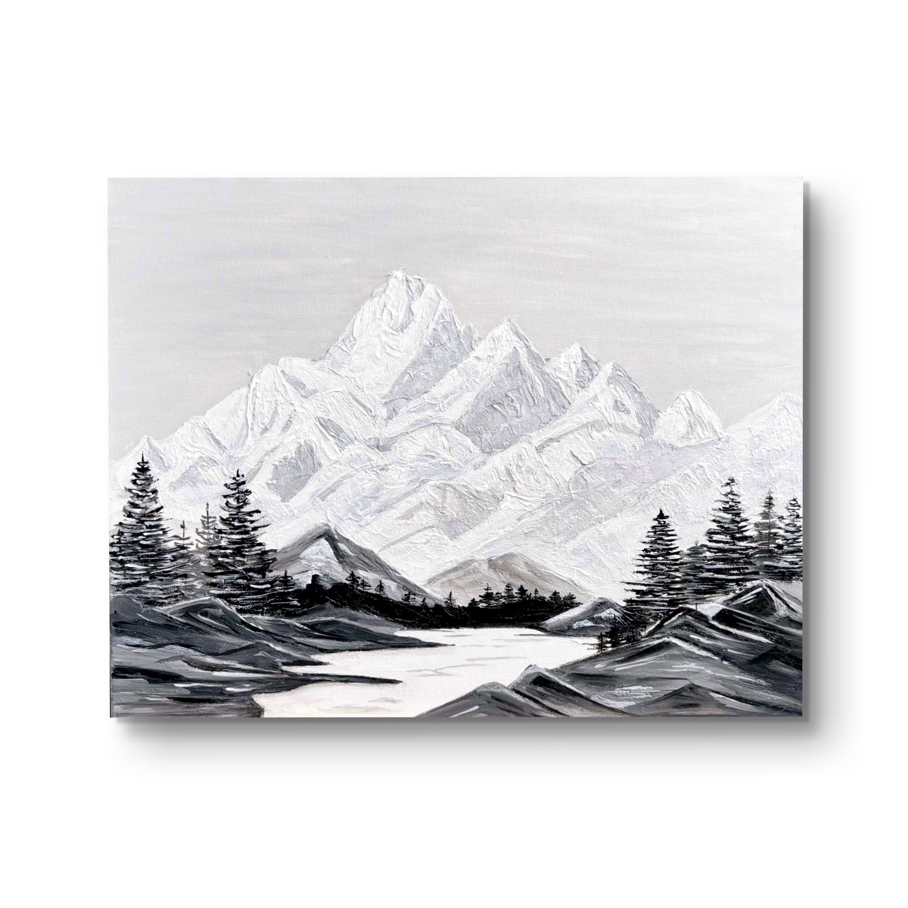 Painting Mountains - My, Painting, Artist, The mountains, Picture of the mountains, Longpost