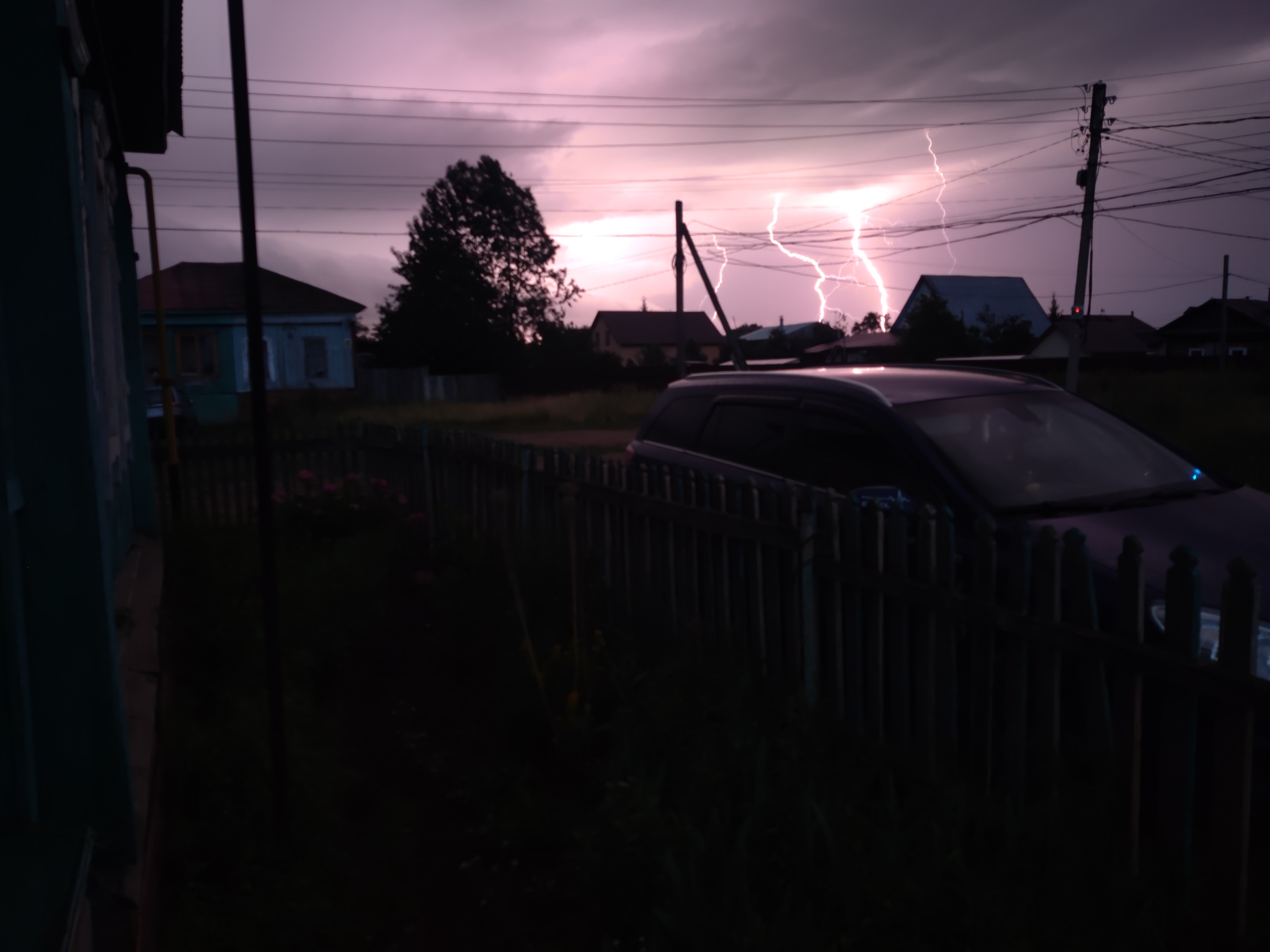 Lightning - My, The photo, Mobile photography, Lightning, Bashkortostan, Longpost