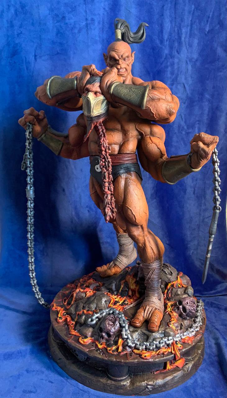 Finish Goro - My, 3D печать, Coloration, Color, 3D, 3D modeling, Mortal kombat, Scorpio (Mortal Kombat), Goro, Longpost