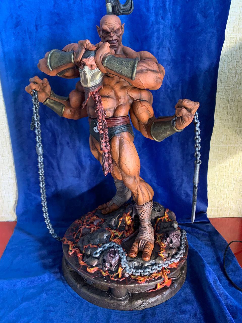 Finish Goro - My, 3D печать, Coloration, Color, 3D, 3D modeling, Mortal kombat, Scorpio (Mortal Kombat), Goro, Longpost