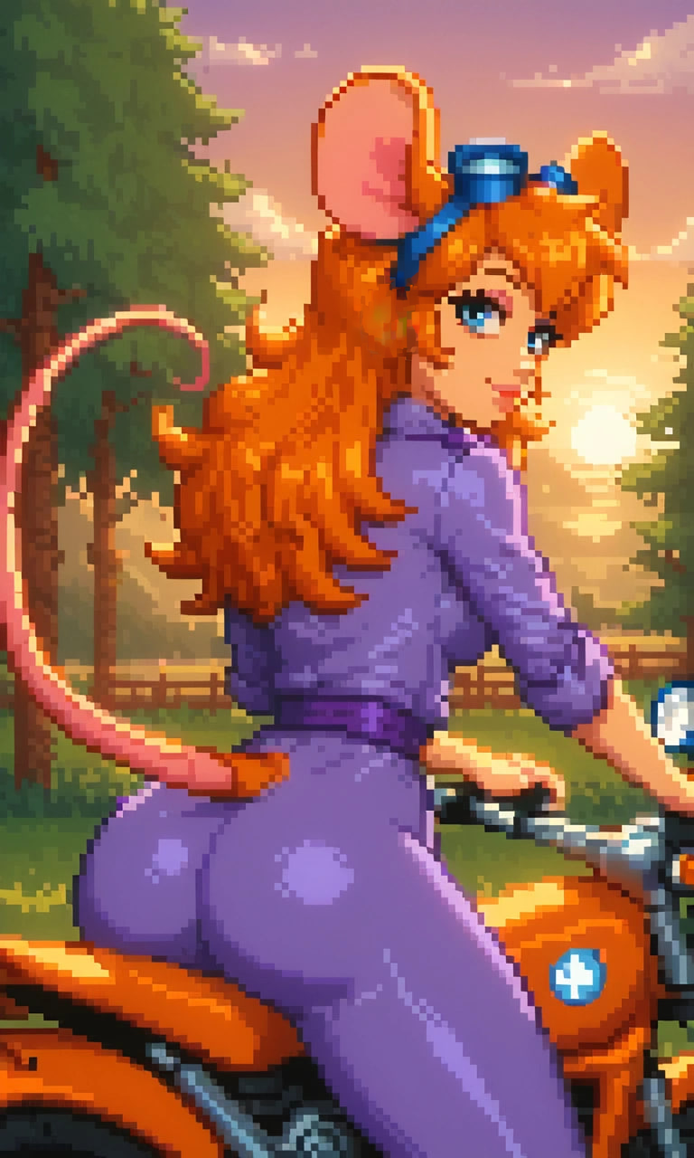 Gadget - pixel art from a neural network - My, Нейронные сети, Neural network art, Artificial Intelligence, Art, Stable diffusion, Fooocus, Desktop wallpaper, Chip and Dale, Gadget hackwrench, Cartoons, Pixel Art, Computer graphics, Longpost