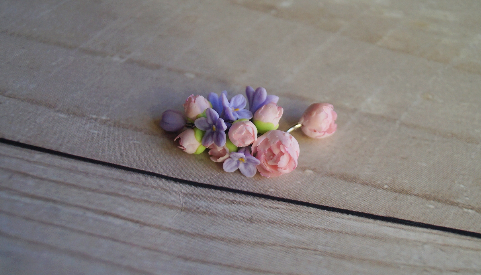 Jewelry with flowers, handmade - My, Polymer clay, Flowers, Decoration, Girls, Longpost, Piercing, Needlework without process, Handmade