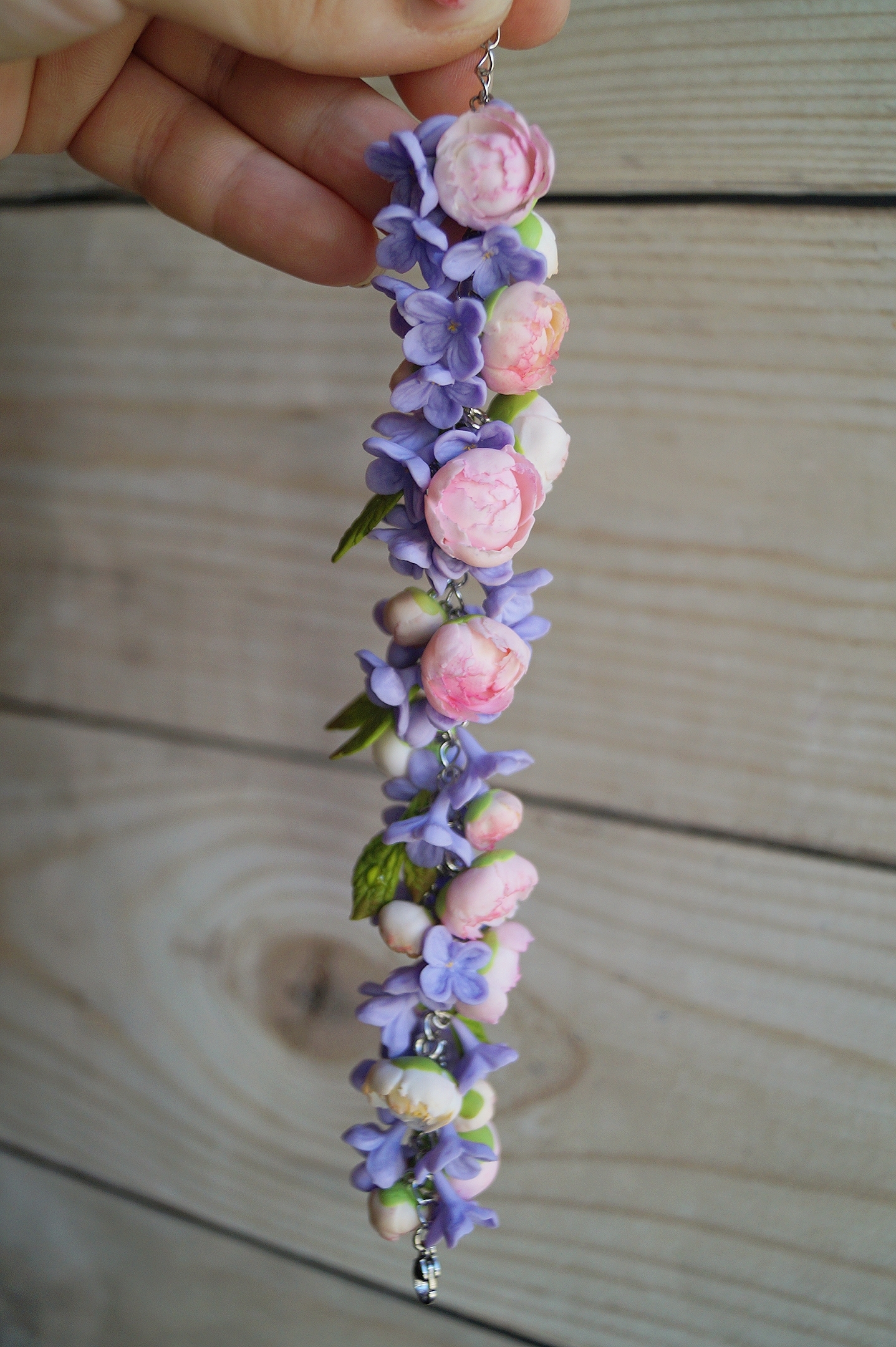 Jewelry with flowers, handmade - My, Polymer clay, Flowers, Decoration, Girls, Longpost, Piercing, Needlework without process, Handmade