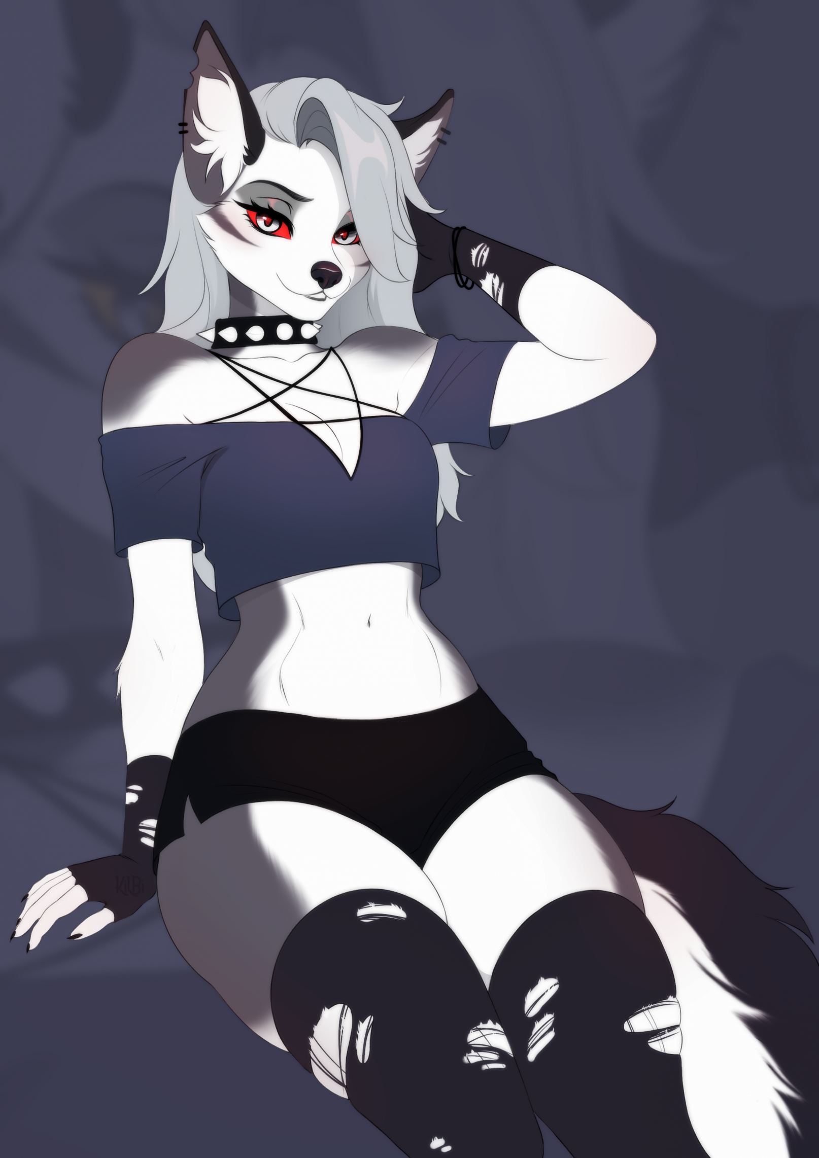 Loona - Furry, Anthro, Art, Furry canine, Kilbi, Helluva boss, Loona, Longpost