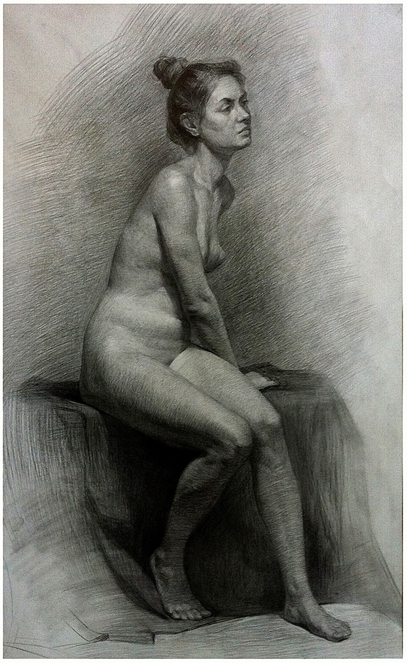 Academic drawings - My, Painting, Artist, Art, Modern Art, Painting, Graphics, Drawing, Pencil drawing, Traditional art, model, Girls, Pencil, Longpost