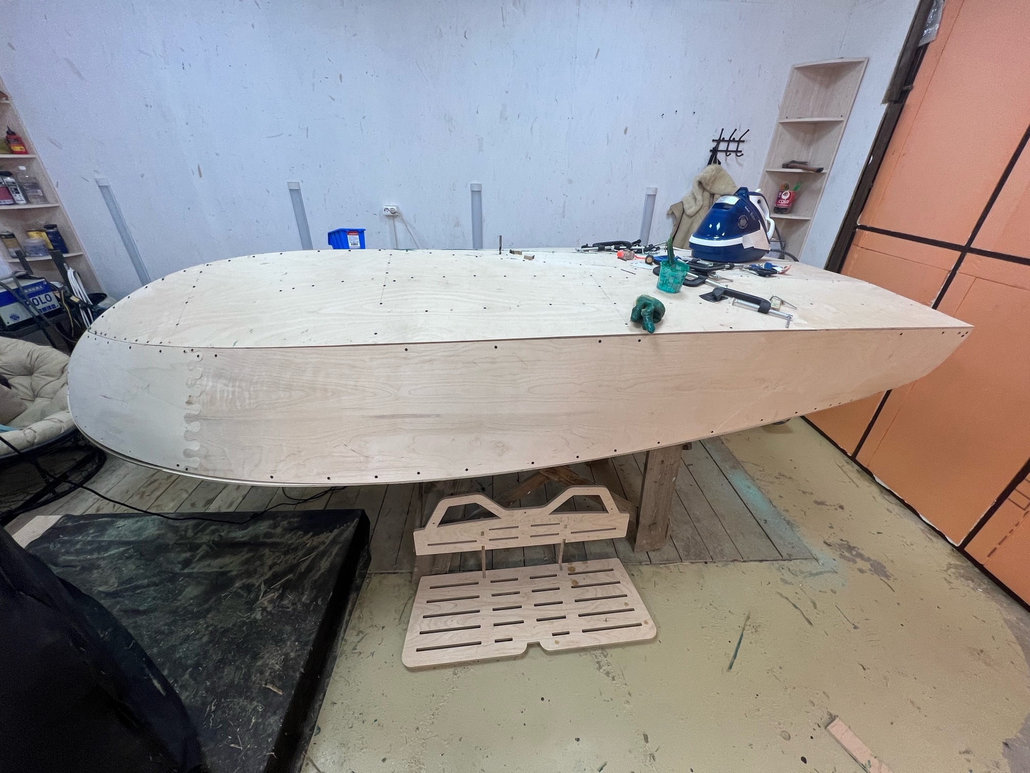 We build a boat with our own hands, or how to make something out of nothing. Part 2 - hull plating - My, CNC, Yacht, Boat, Manufacturing, Workshop, Carpenter, Production, With your own hands, Wood products, Process, Longpost