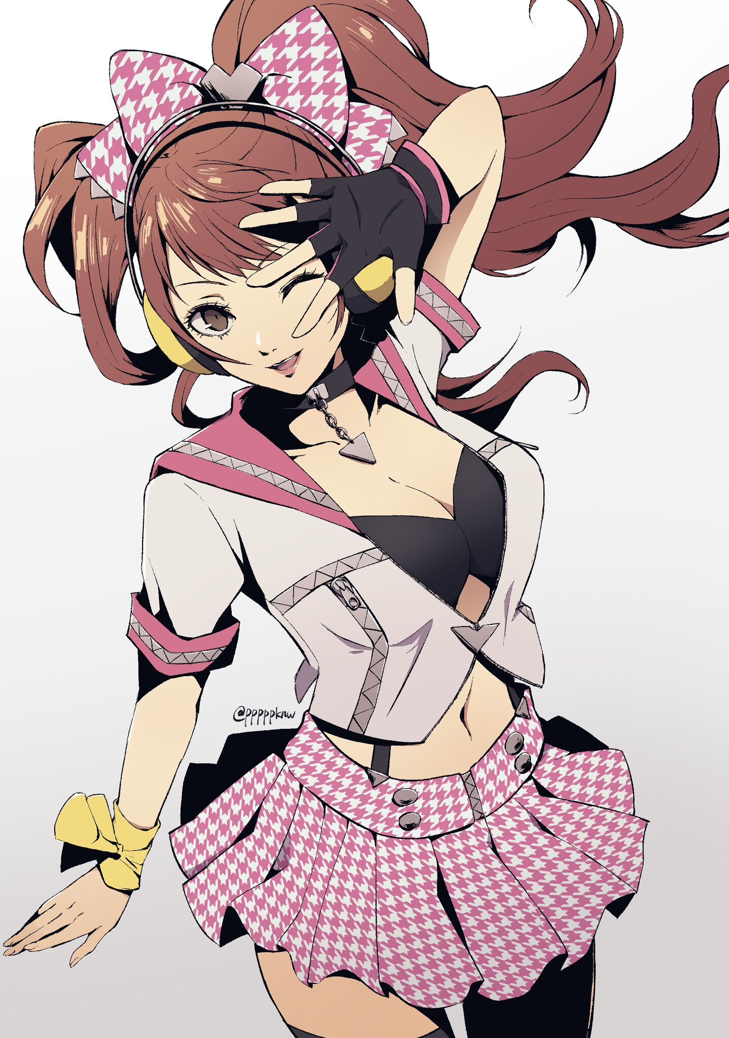 Riset - Арт, Аниме, Anime Art, Persona, Persona 4, Kujikawa Rise, Game Art, Игры