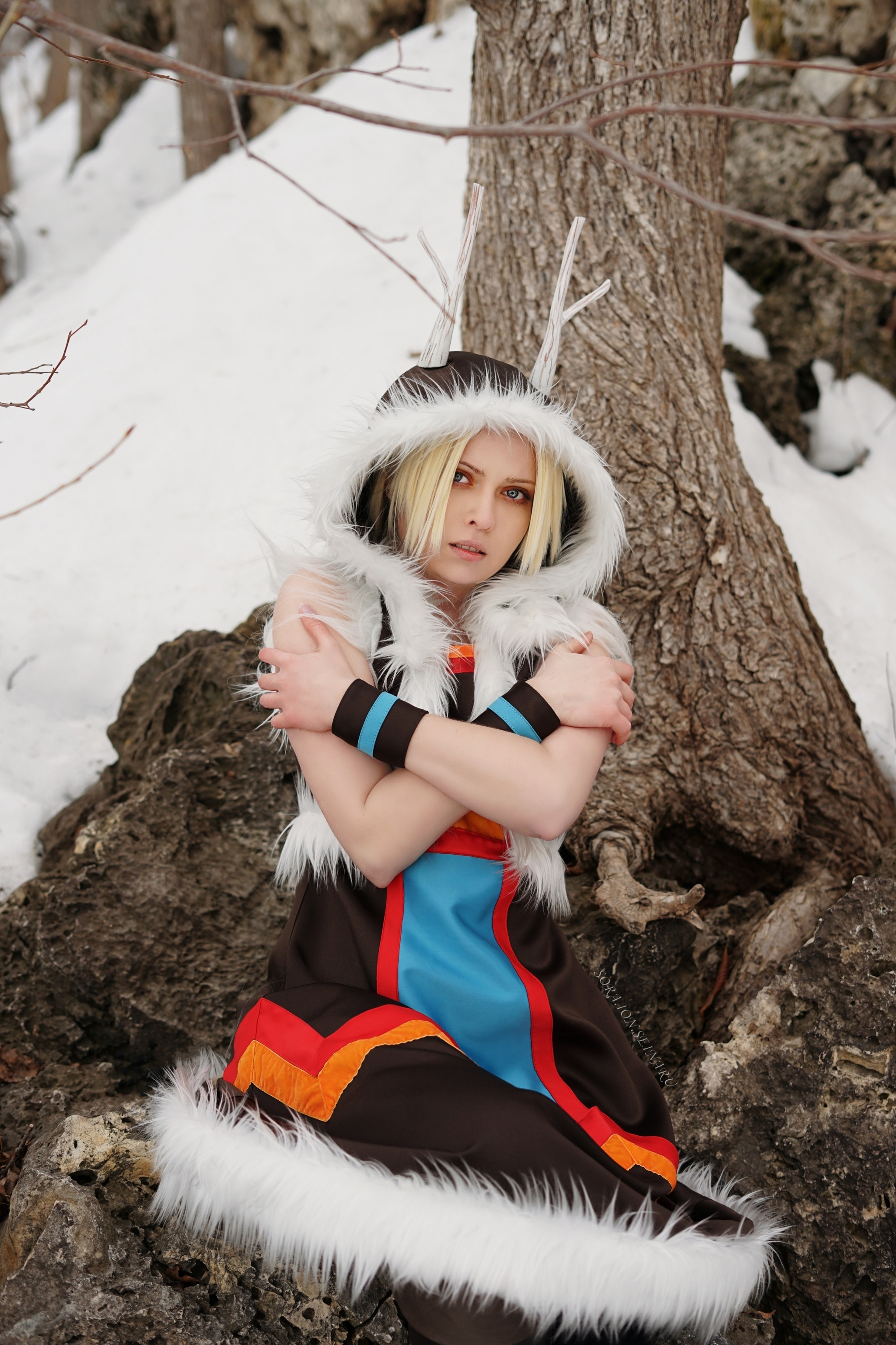 Zreya Gagarik cosplay - My, Shaman king, Shamans, Anime, Cosplay, Cosplayers, Snow, Cold, The photo