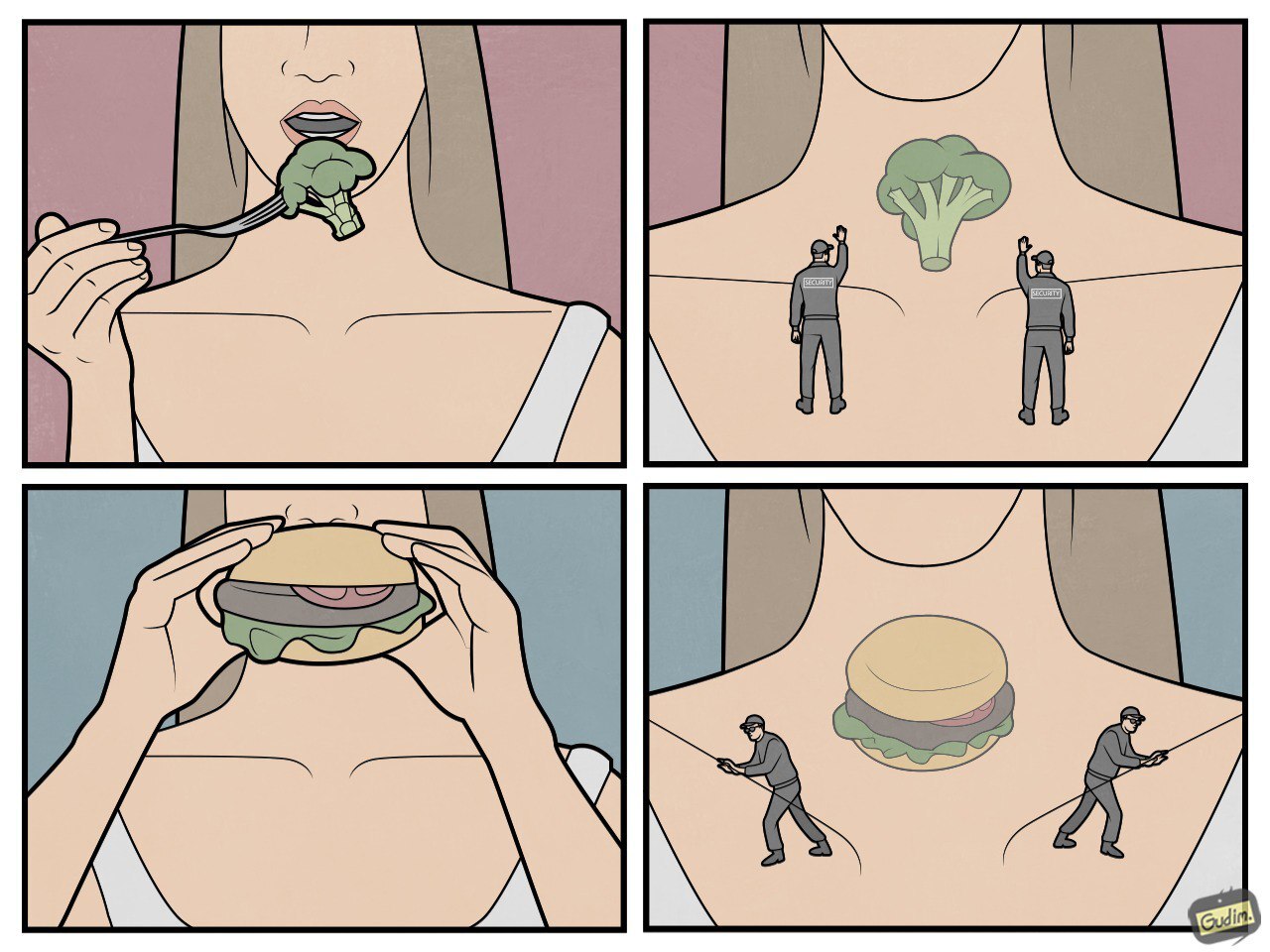 Food Control - My, Art, Comics, Gudim, Humor