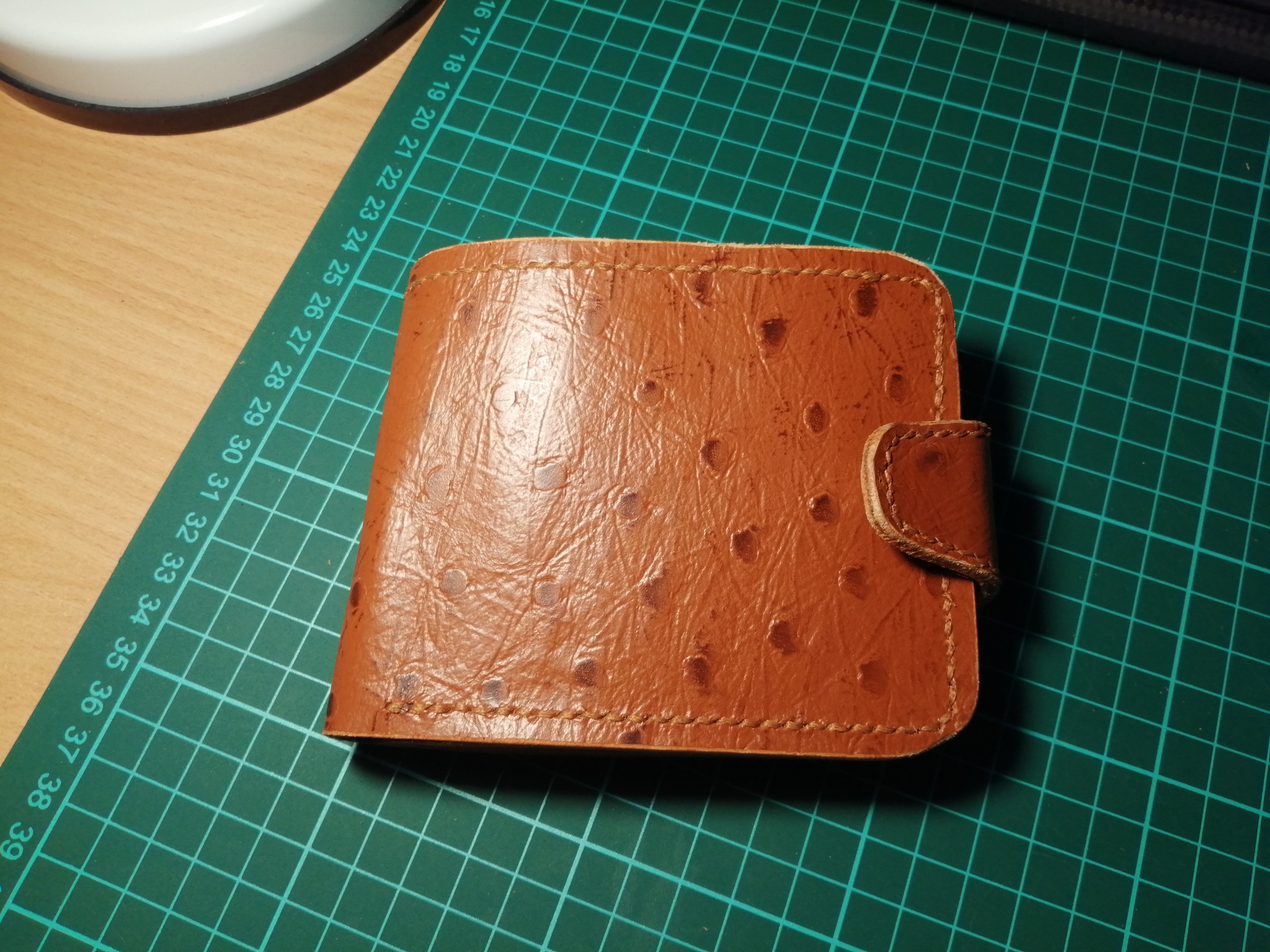 Ostrich wallet O_o??? - My, Wallet, Leather products, Handmade, Natural leather, Hobby, Thoughts, Longpost, Needlework without process