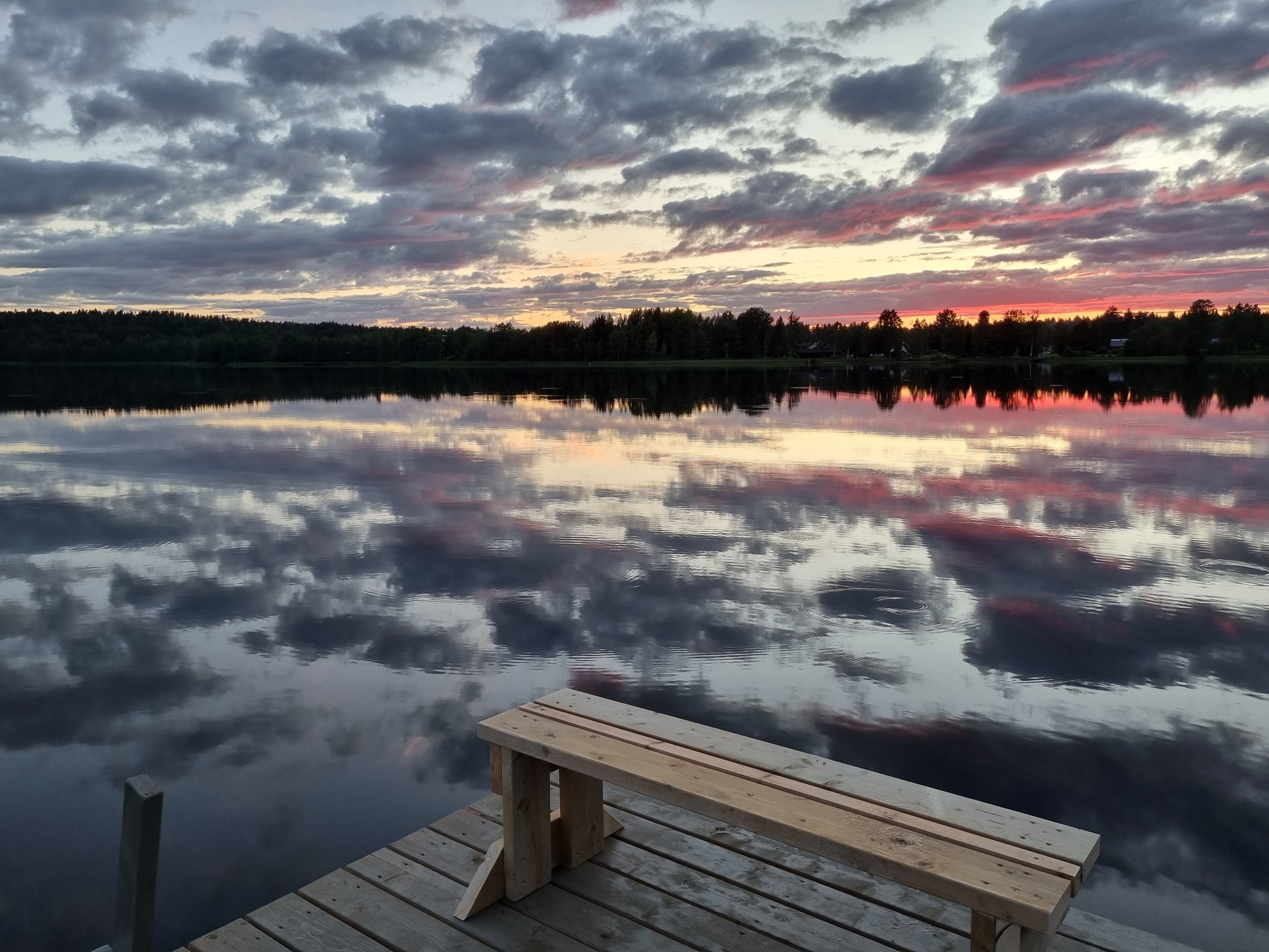 Magnificent sunset on the lake near St. Petersburg - My, Sunset, Nature, Lake