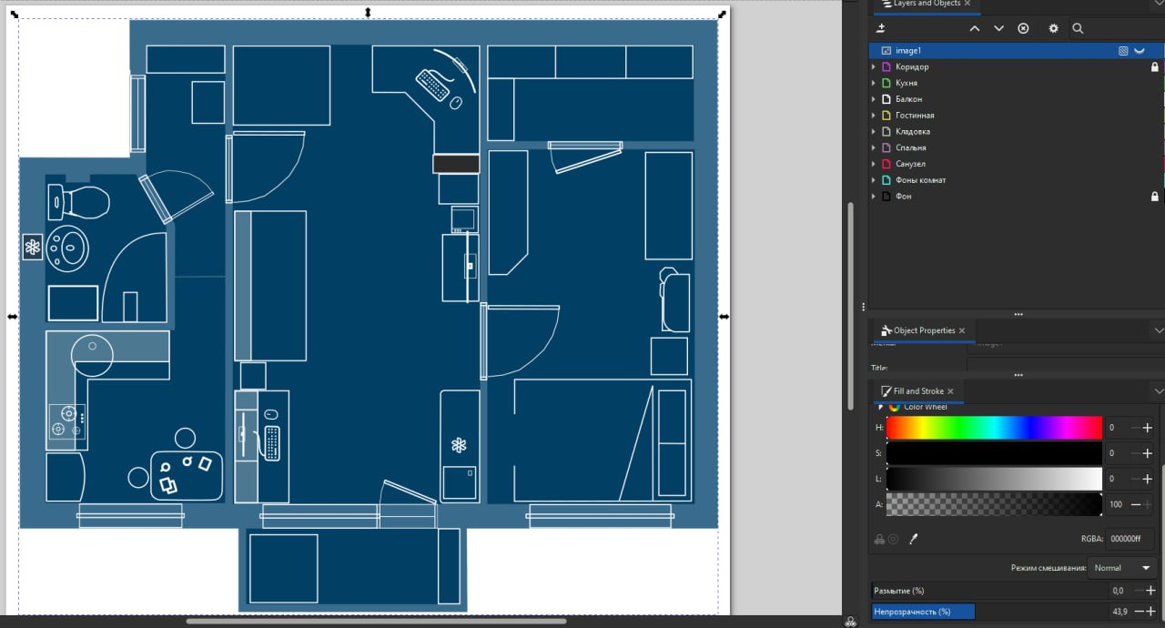 Apartment plan in svg - My, Home assistant, Vector graphics, Programming, CSS, Video, Youtube, GIF, Longpost