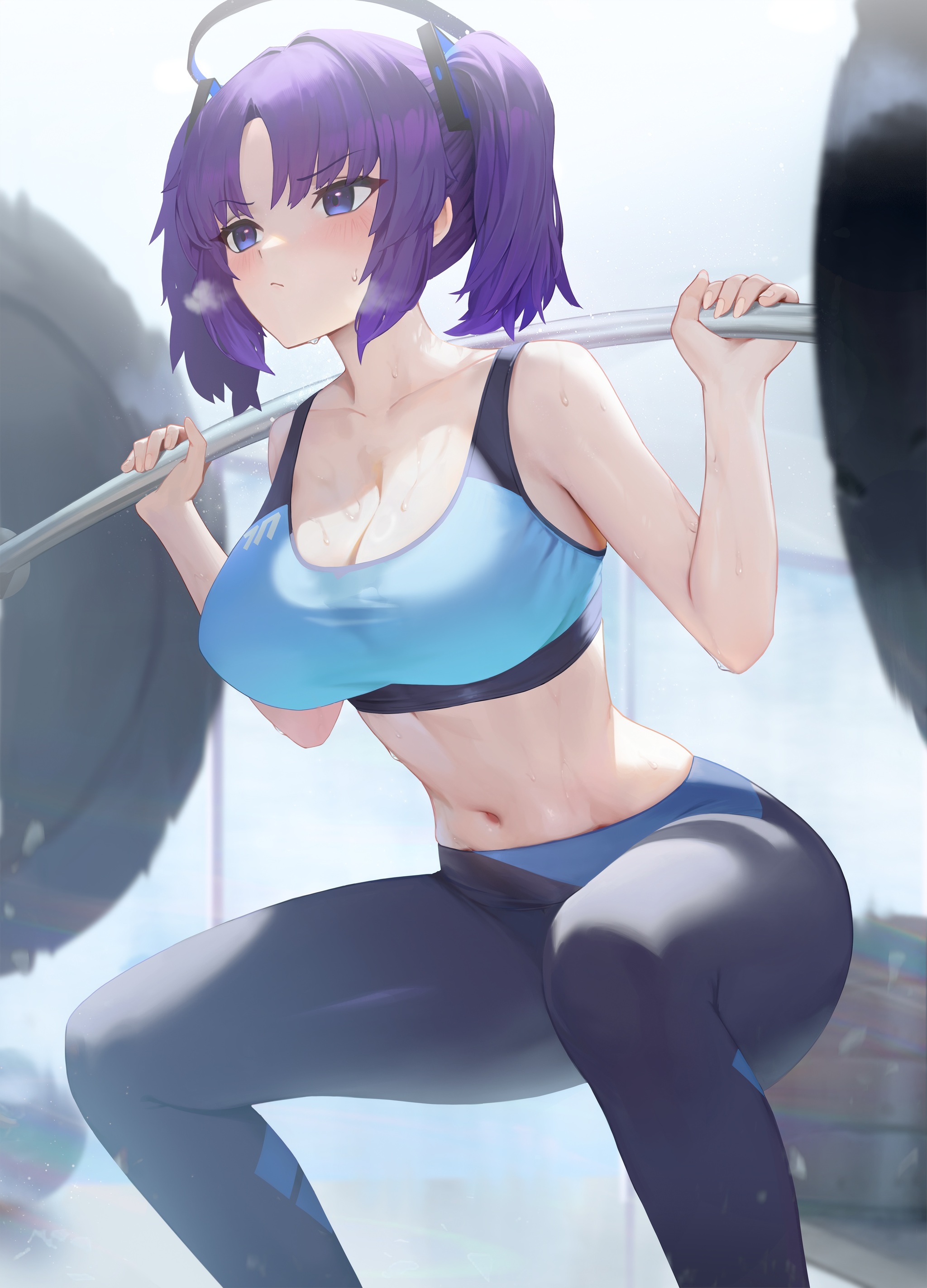 Baby, won't you burst? - Art, Anime art, Anime, Blue archive, Hayase Yuuka, Gym uniform