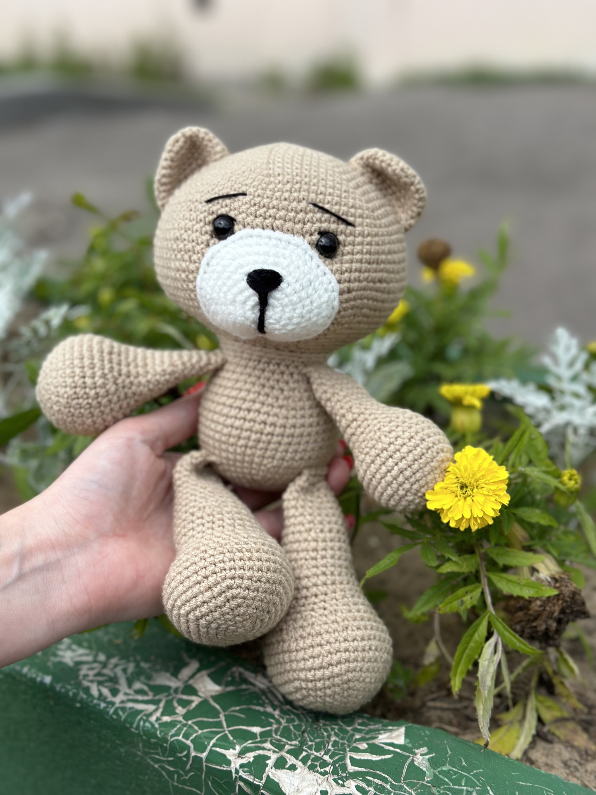 bear - My, Needlework, Needlework without process, Toys, Knitting, Crochet, Soft toy, With your own hands, The Bears, Order, Longpost