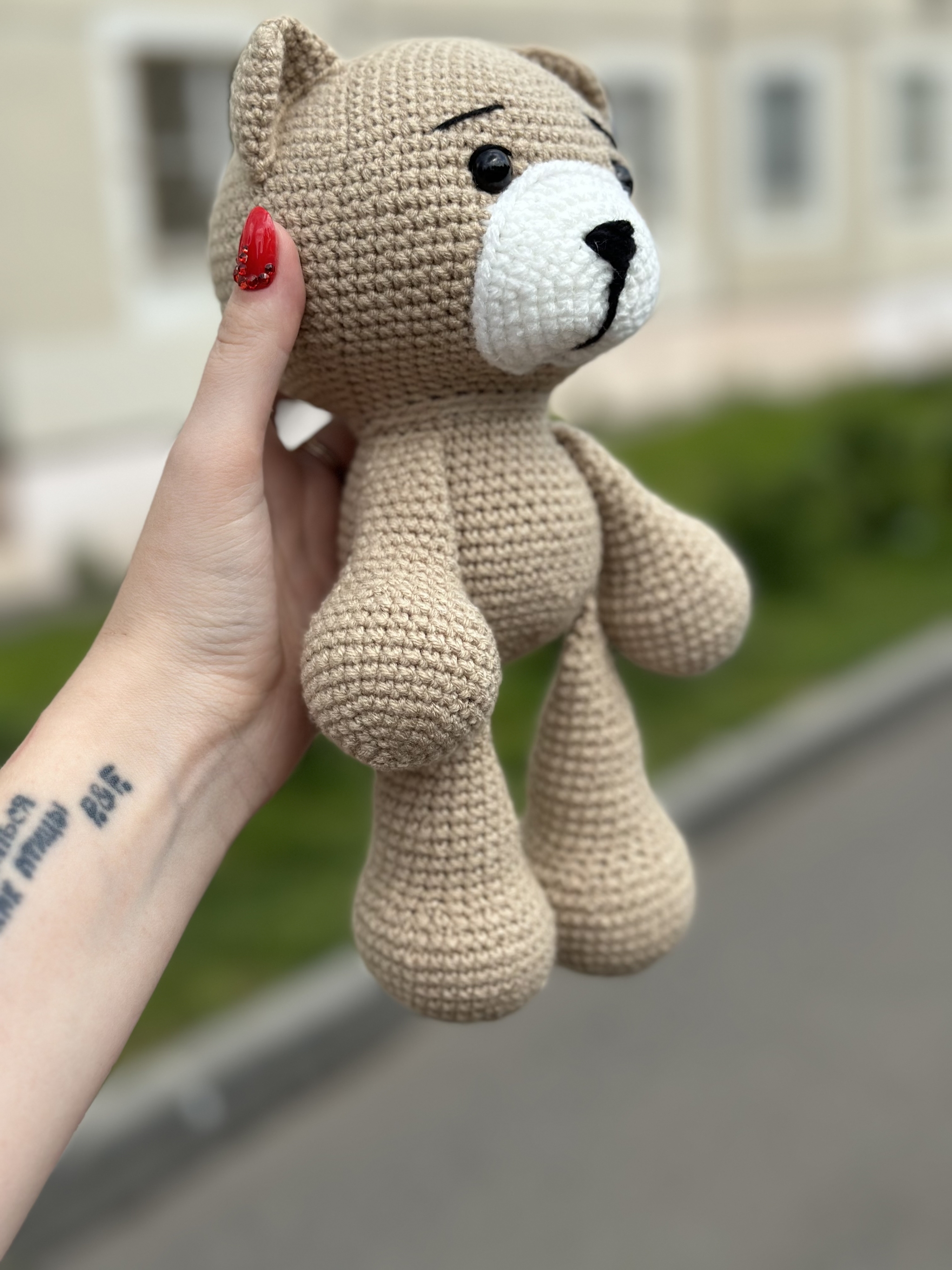 bear - My, Needlework, Needlework without process, Toys, Knitting, Crochet, Soft toy, With your own hands, The Bears, Order, Longpost