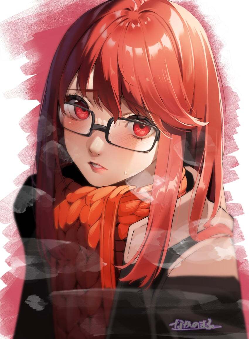 Сумире - Арт, Аниме, Anime Art, Persona, Persona 5, Kasumi Yoshizawa, Game Art, Игры, Очки