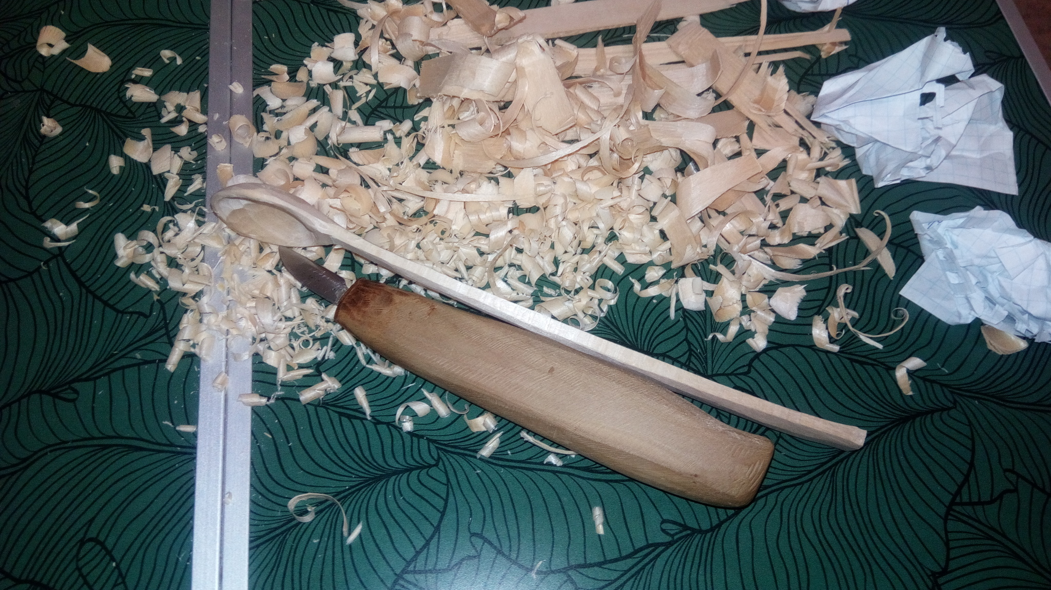 Carving a teaspoon from wood - My, A spoon, Wood carving, Tree, Teaspoon, Cutting out, Crafts, Hobby, Longpost