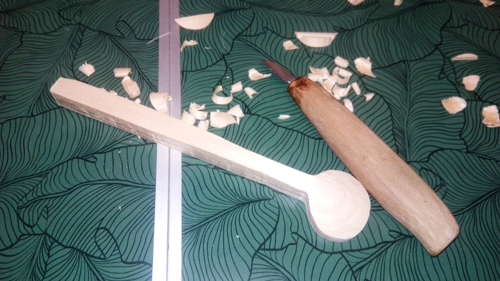 Carving a teaspoon from wood - My, A spoon, Wood carving, Tree, Teaspoon, Cutting out, Crafts, Hobby, Longpost