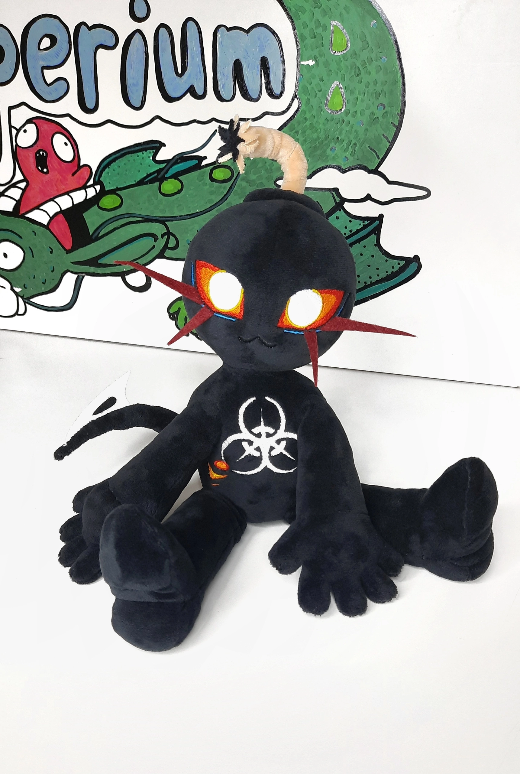 Bomb head and flexible frame - My, Soft toy, Toys, Characters (edit), Character Creation, Fictional characters, Needlework, Needlework with process, Creation, Sewing, Machine embroidery, 3D, From 2D to 3D, Blender, Author's toy, Copying, Video, Vertical video, Longpost