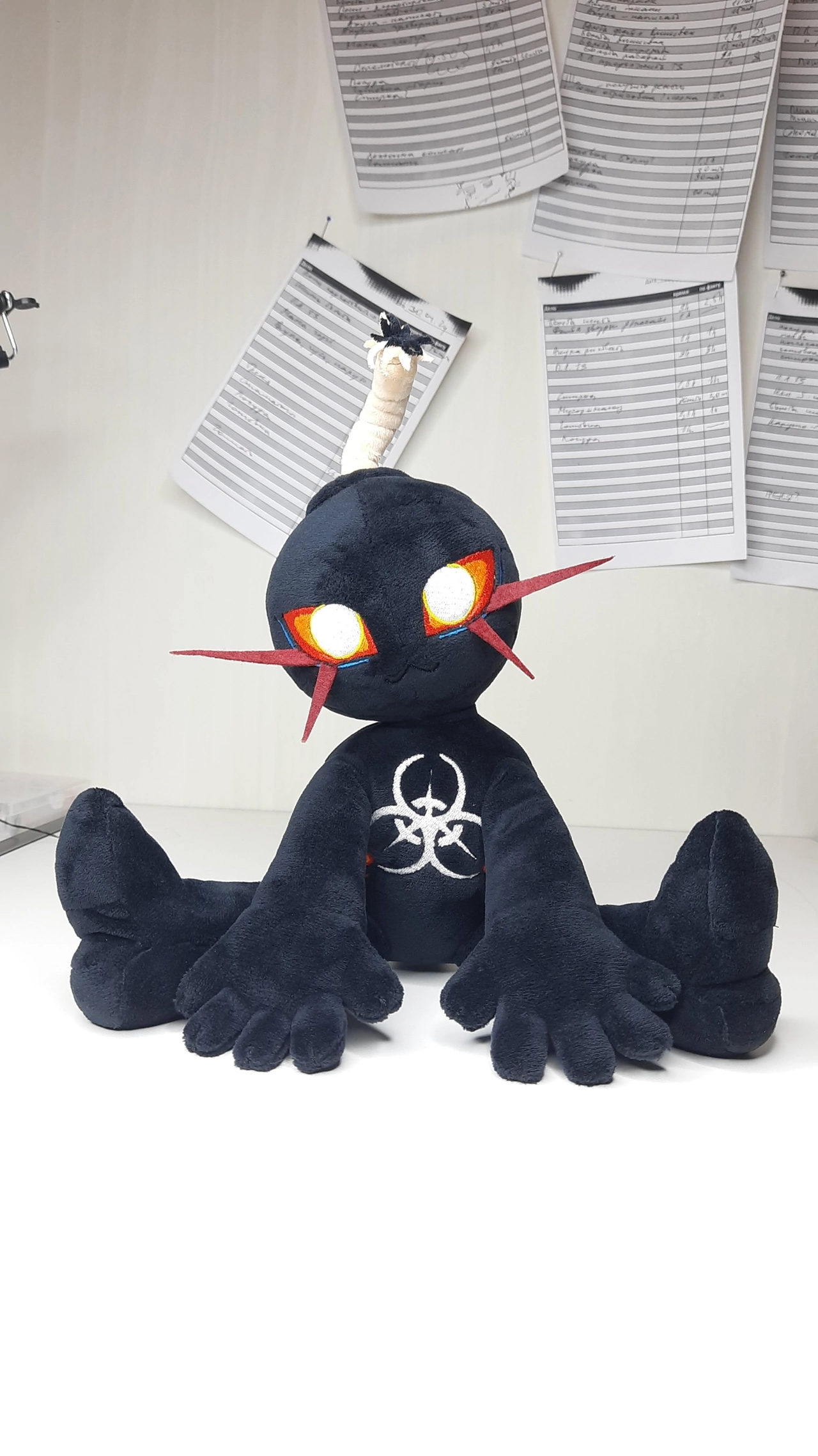 Bomb head and flexible frame - My, Soft toy, Toys, Characters (edit), Character Creation, Fictional characters, Needlework, Needlework with process, Creation, Sewing, Machine embroidery, 3D, From 2D to 3D, Blender, Author's toy, Copying, Video, Vertical video, Longpost