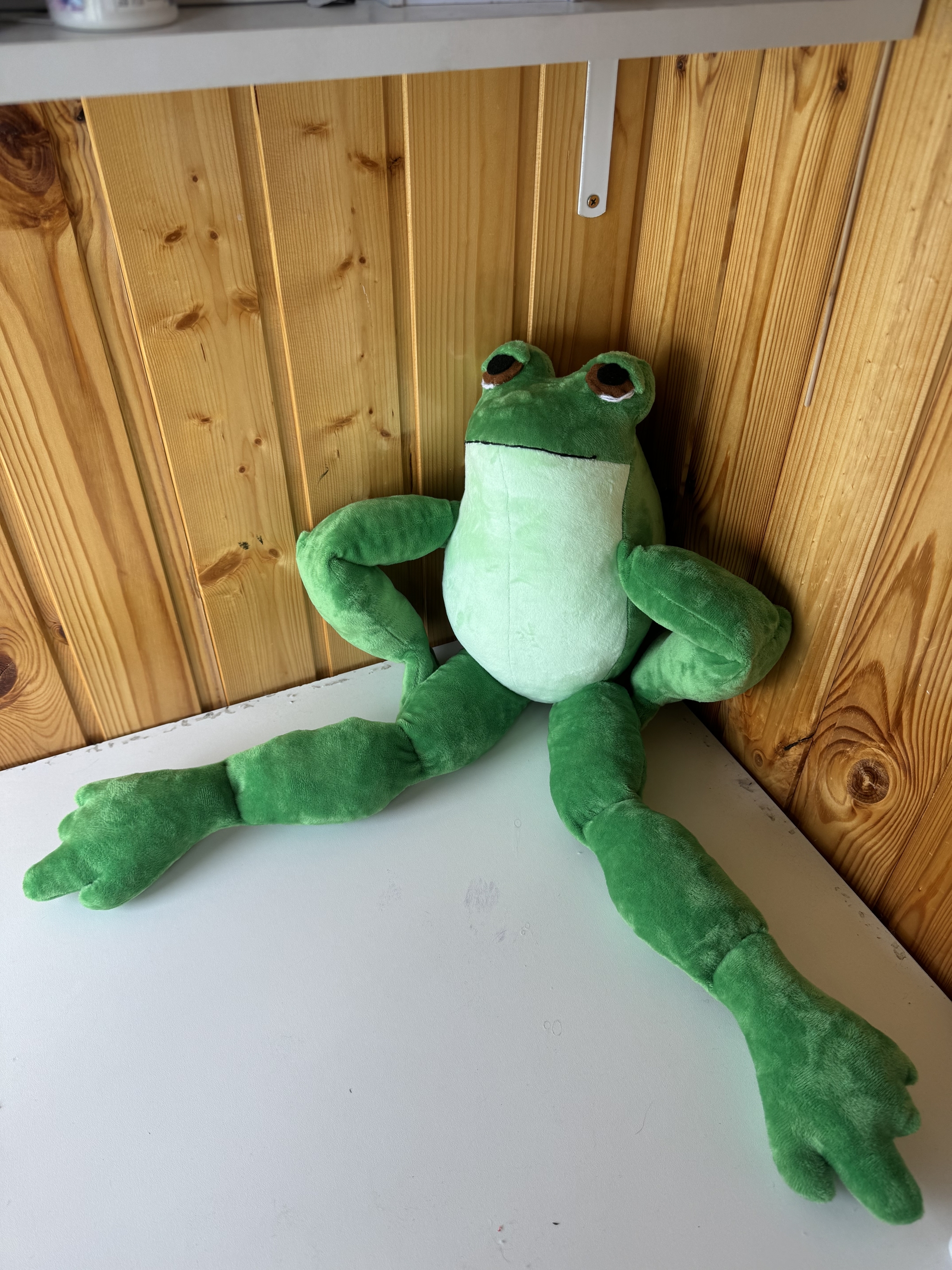 I sewed a frog - My, Toad, With your own hands, Handmade, Soft toy, Longpost, Needlework without process