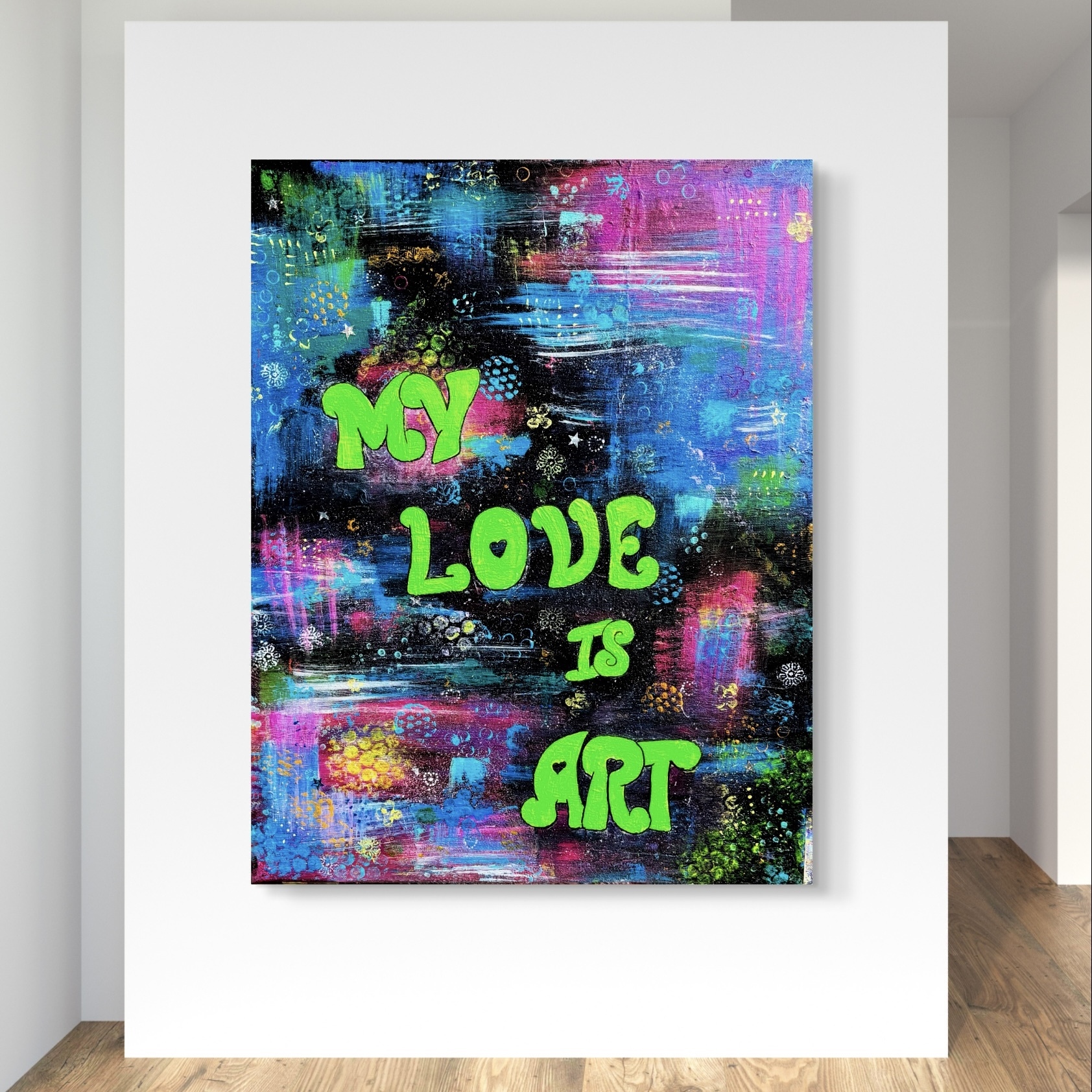 MY LOVE IS ART - My, Painting, Longpost, Paints, Handmade, Canvas