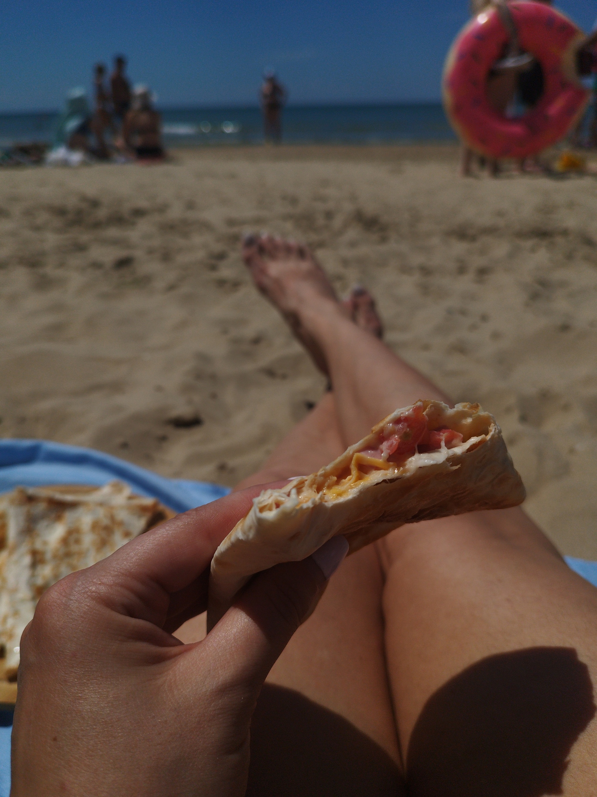 Ax porridge: lavash envelopes for breakfast and searching for dolphins) - My, Breakfast, Cooking, Saving, Recipe, Sea, Anapa, Black Sea, Video, Vertical video, Longpost