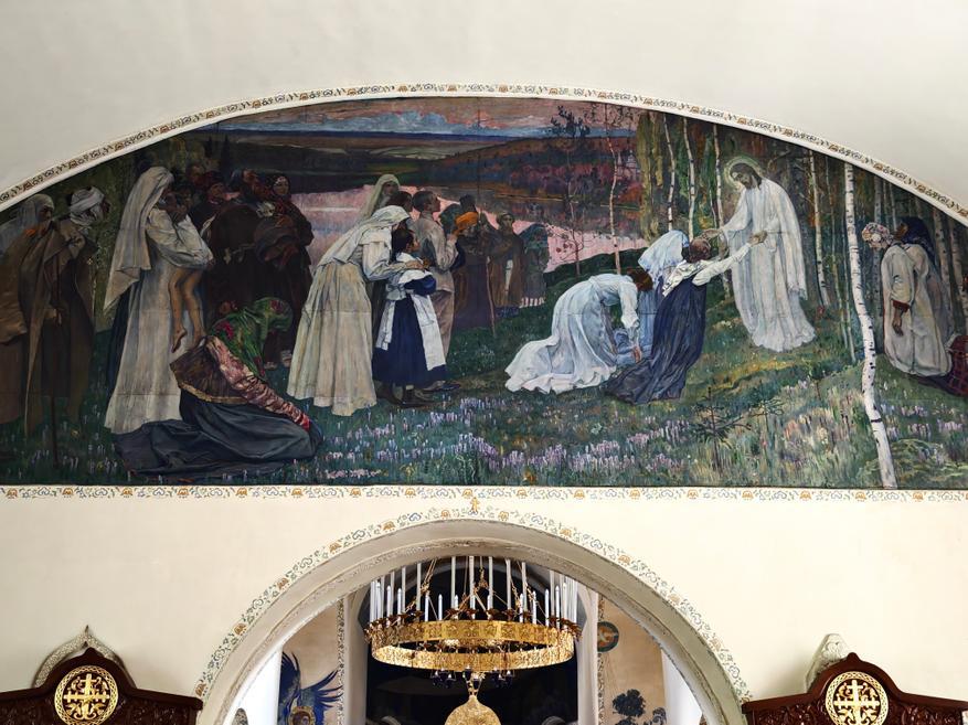 Unique frescoes by Pavel Korin, which are not even allowed to be photographed: where and how you can see them - Museum, Cryptocurrency, sights, Monument, Architecture, Local history, Painting, Temple, Video, Youtube, Longpost